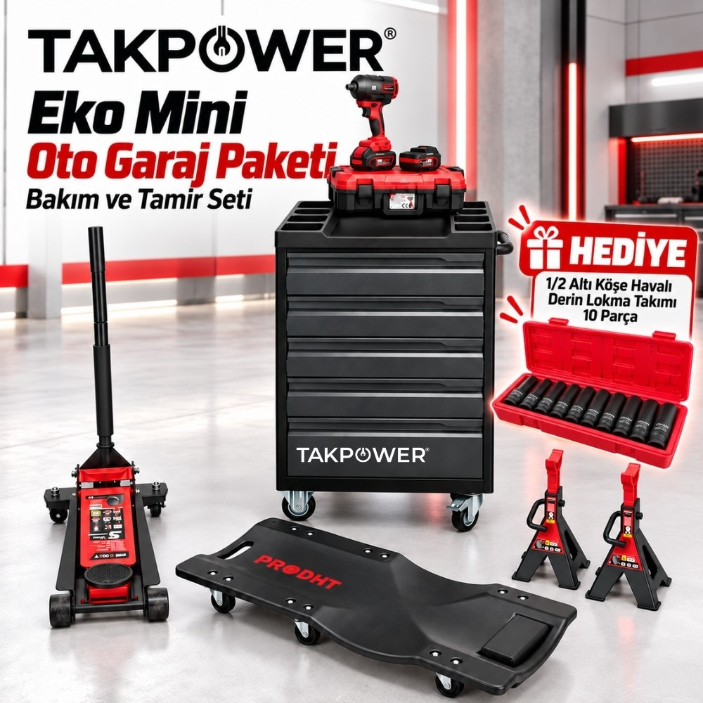 TAKPOWER Eko Mini Oto Garaj Paketi Bakım ve Tamir Seti