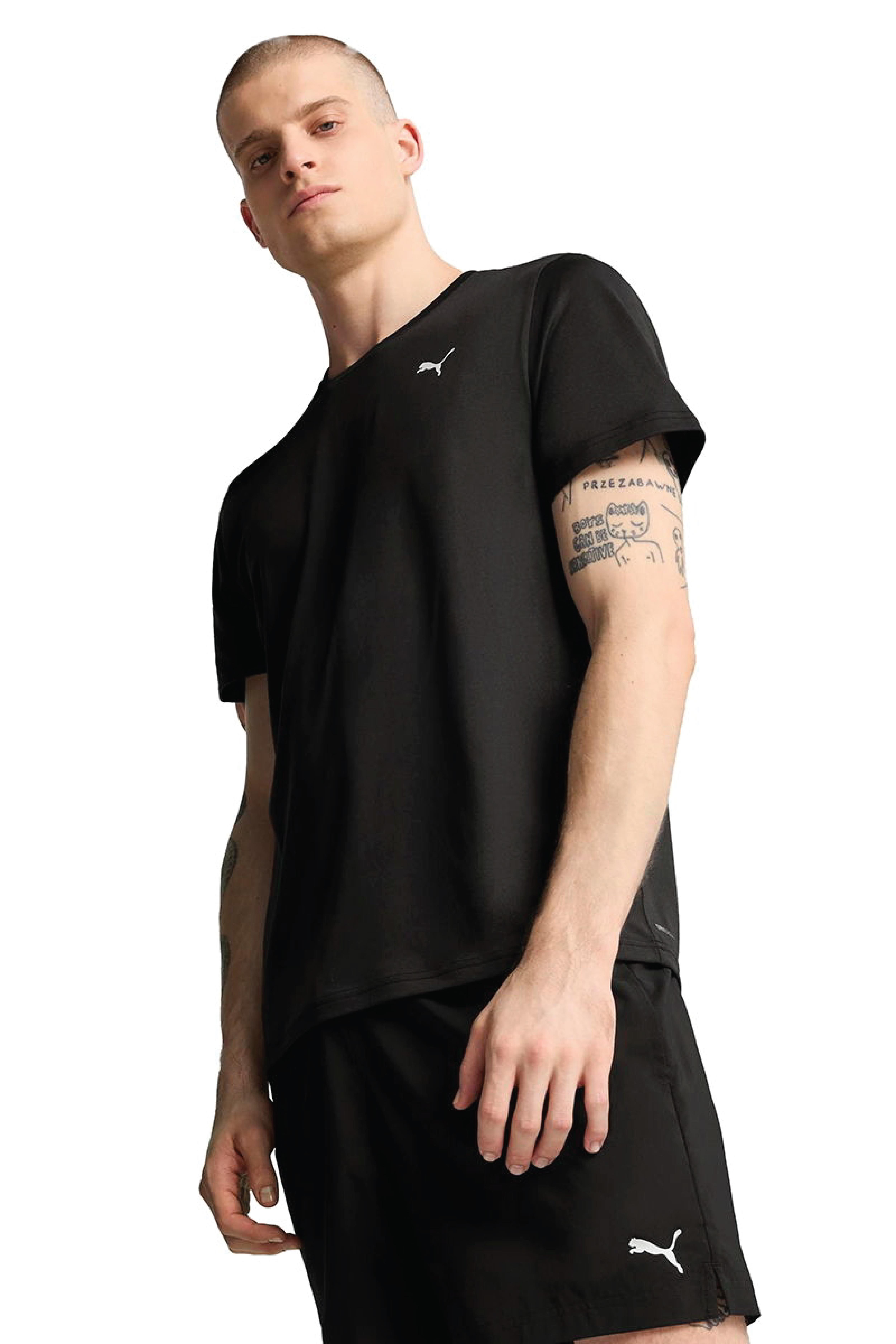 Puma M Tad Essential Solid Cat Erkek Siyah Antrenman T-Shirt