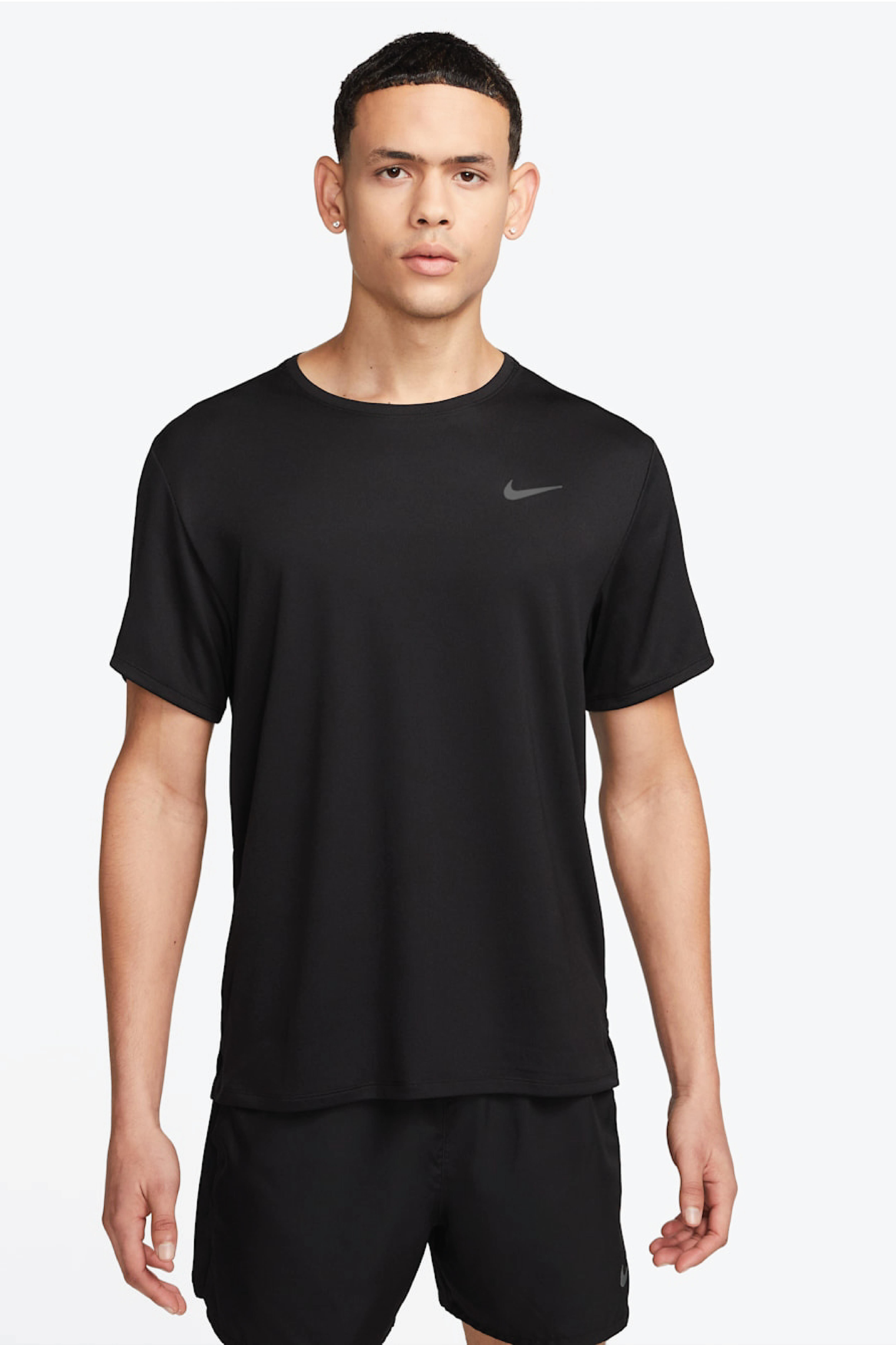 Nike Dri-FIT UV Miler Erkek Siyah Koşu T-Shirt DV9315-010