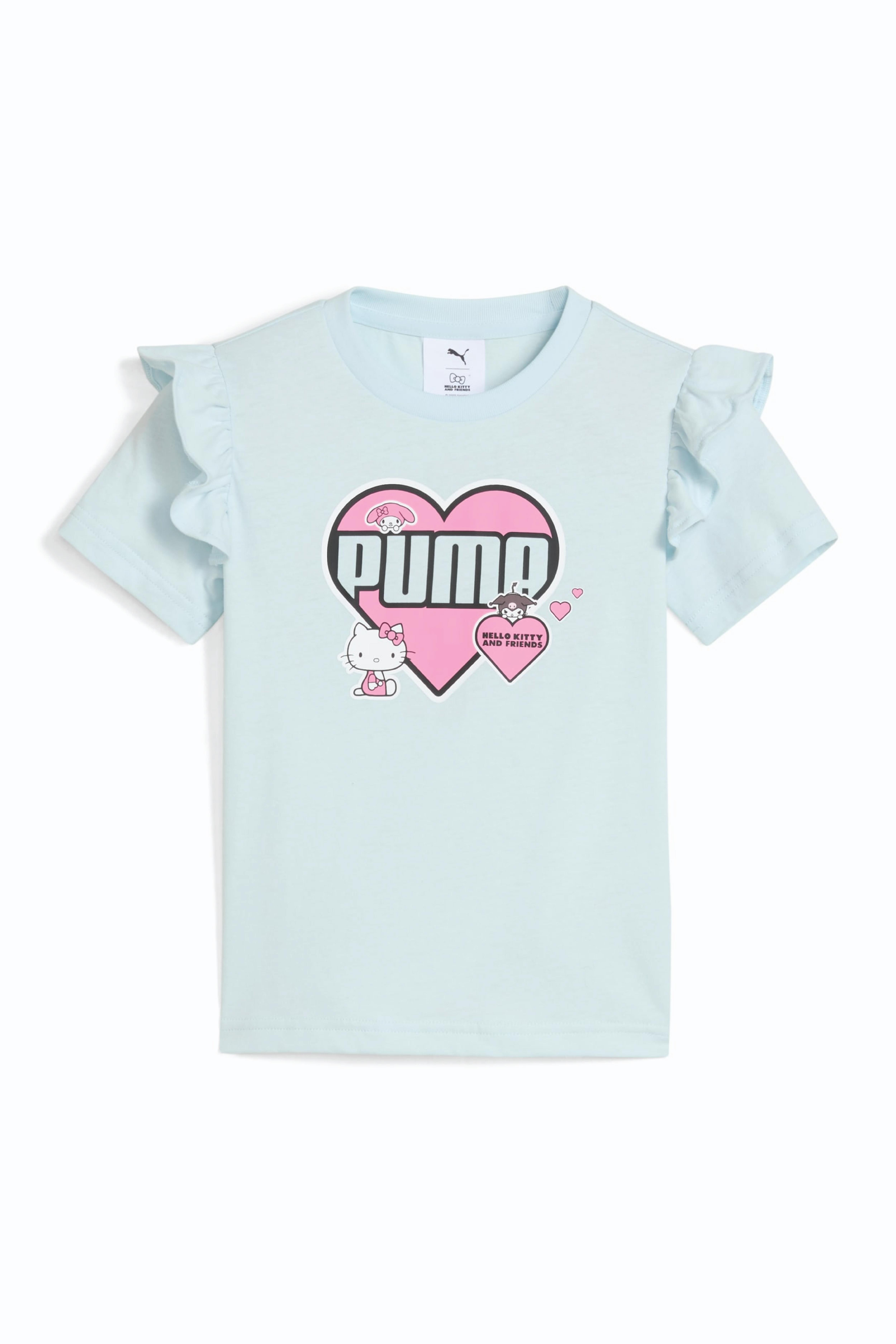 Puma Kız Çocuk Hello Kitty Baskılı Mavi T-Shirt
