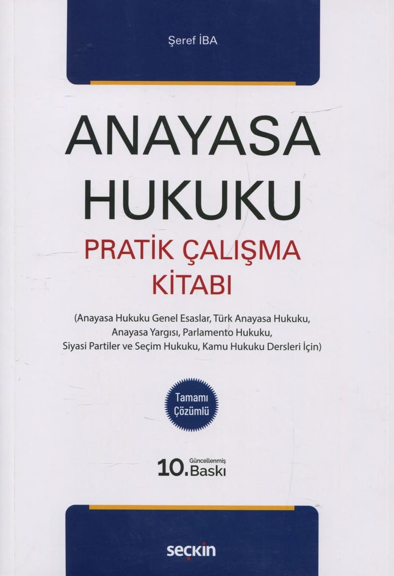 Anayasa Hukuku Pratik Çalışma Kitabı  kitap kapağı