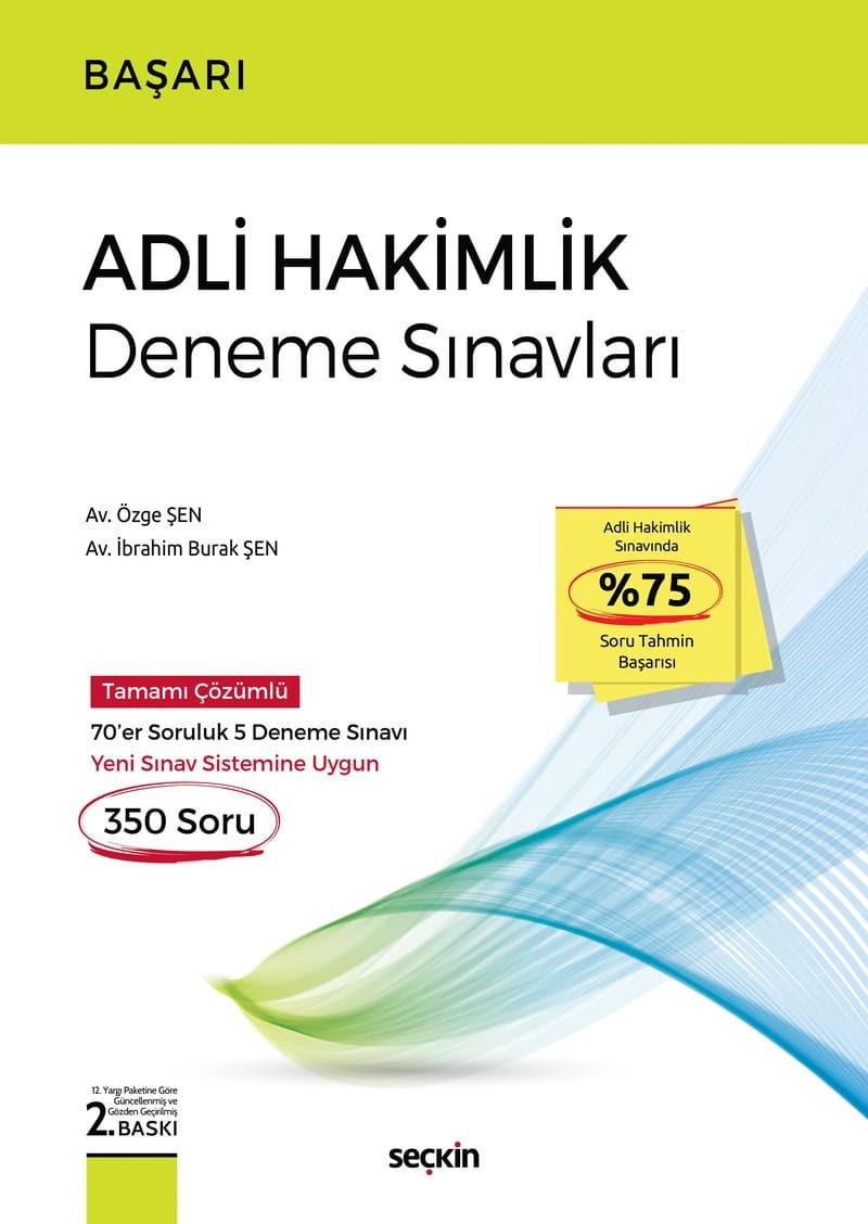 BAŞARI – Adli Hakimlik Deneme Sınavları  kitap kapağı