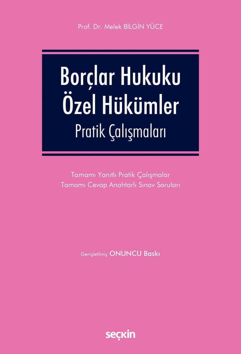 Borçlar Hukuku Özel Hükümler Pratik Çalışmaları  kitap kapağı