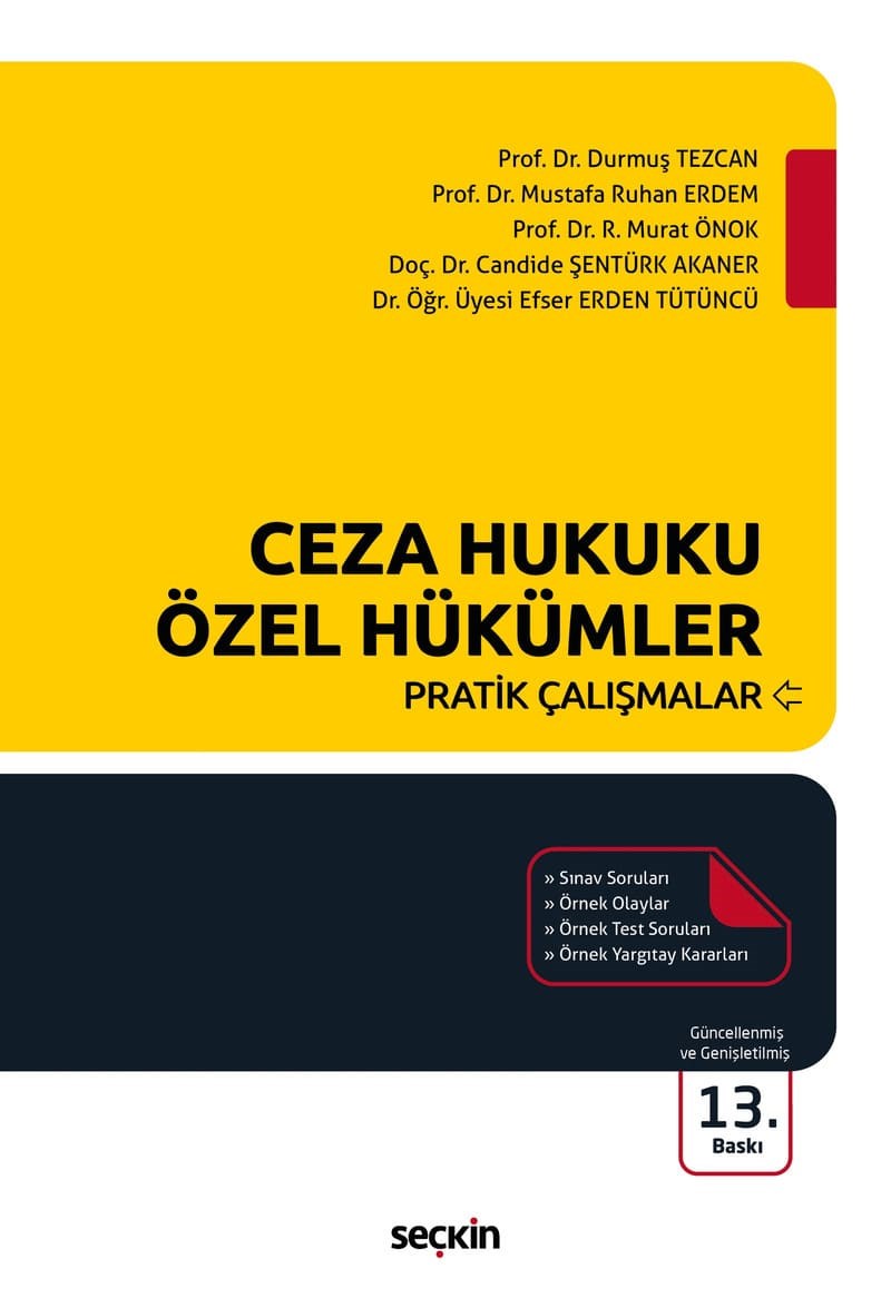 Ceza Hukuku Özel Hükümler Pratik Çalışmalar  kitap kapağı