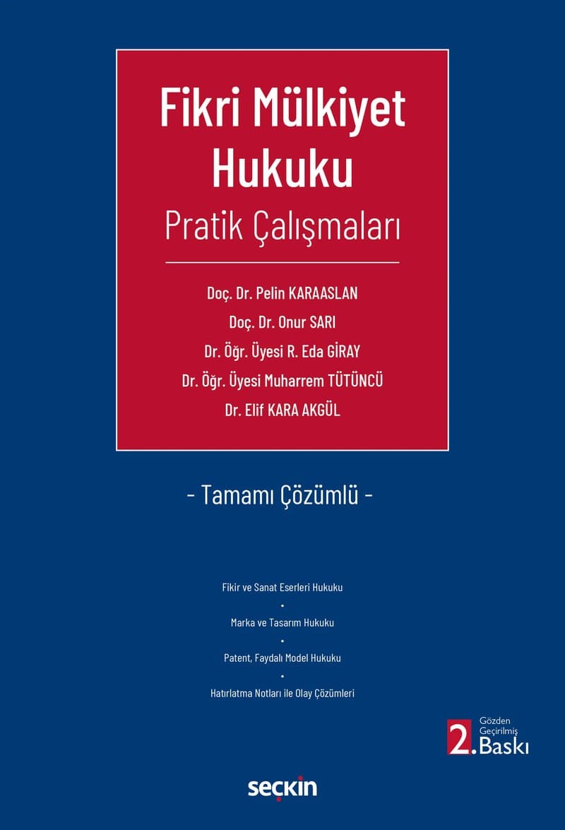 Fikri Mülkiyet Hukuku Pratik Çalışmaları  kitap kapağı