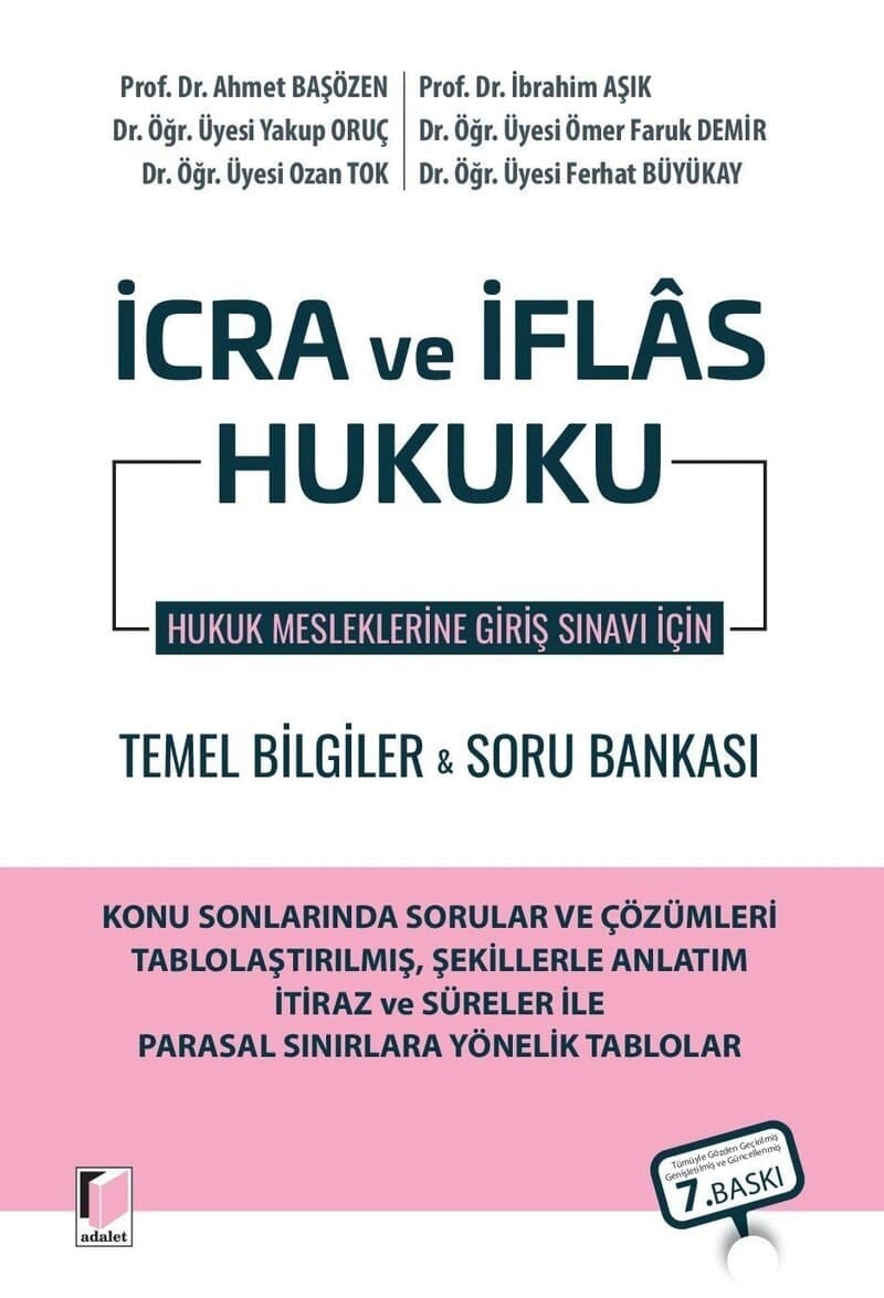 İcra ve İflas Hukuku - Hukuk Mesleklerine Giriş Sınavı İçin Temel Bilgiler & Soru Bankası  kitap kapağı
