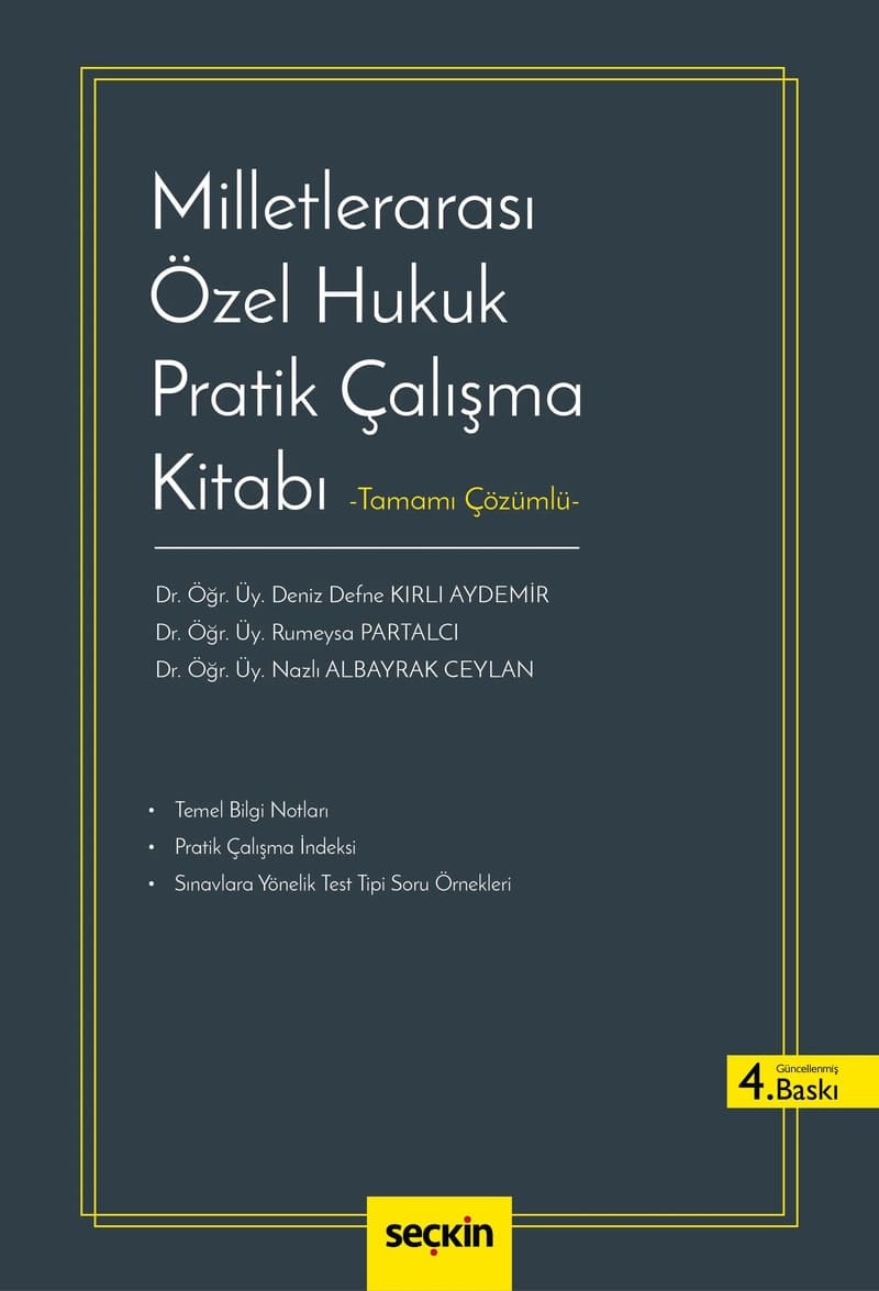 Milletlerarası Özel Hukuk Pratik Çalışma Kitabı  kitap kapağı