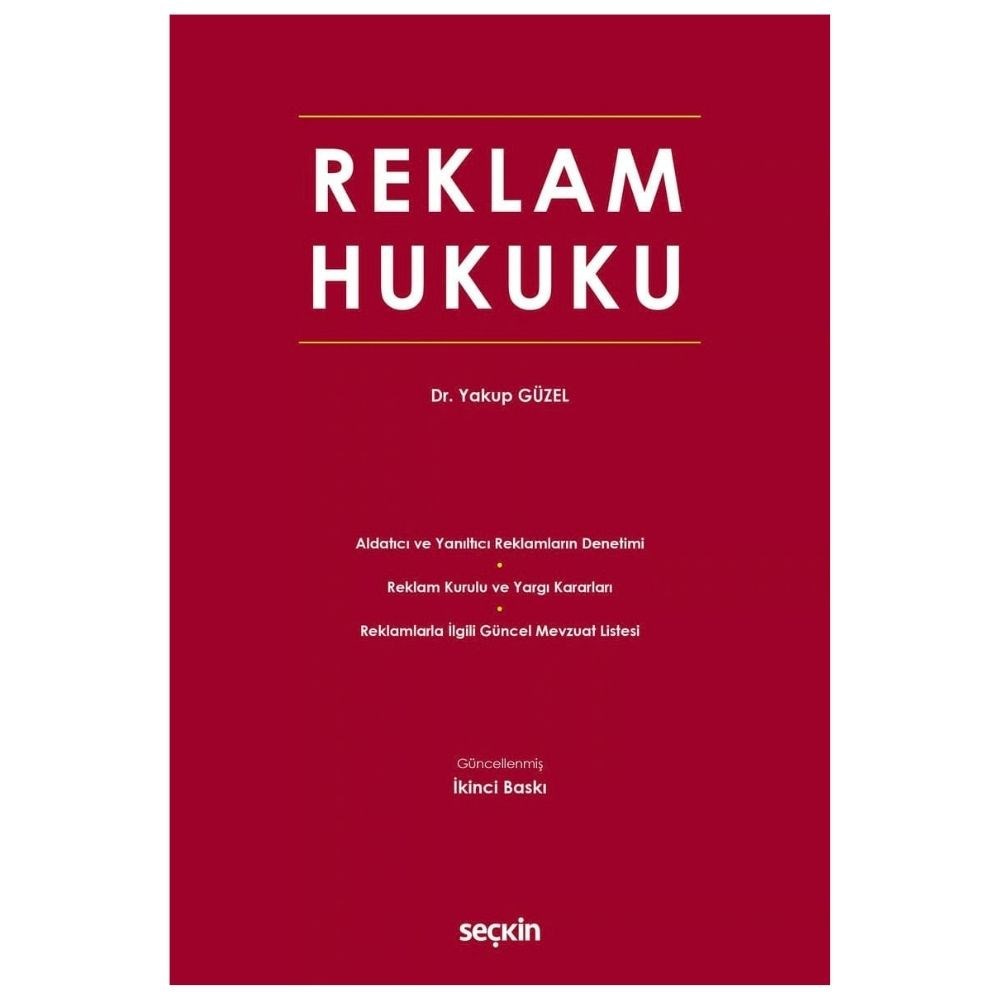 Reklam Hukuku  kitap kapağı
