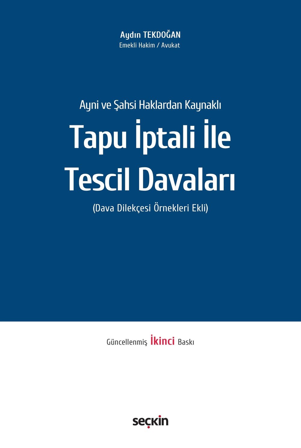 Tapu İptali ve Tescili Davaları  kitap kapağı