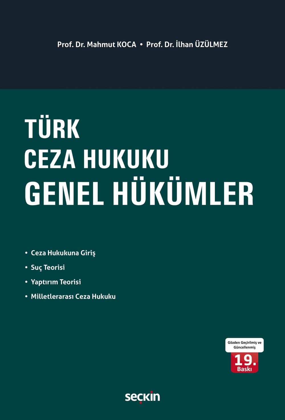 Türk Ceza Hukuku Genel Hükümler  kitap kapağı