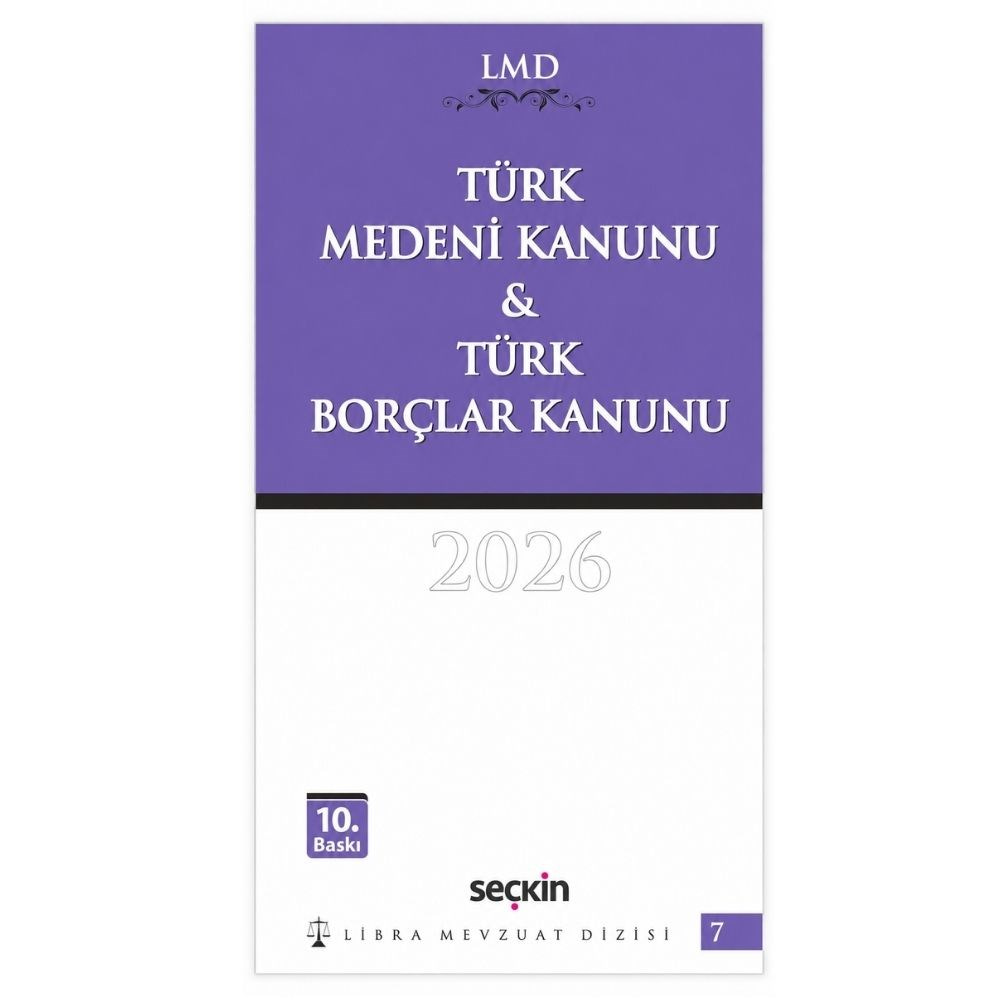 Türk Medeni Kanunu &Amp; Türk Borçlar Kanunu / Lmd–7  kitap kapağı