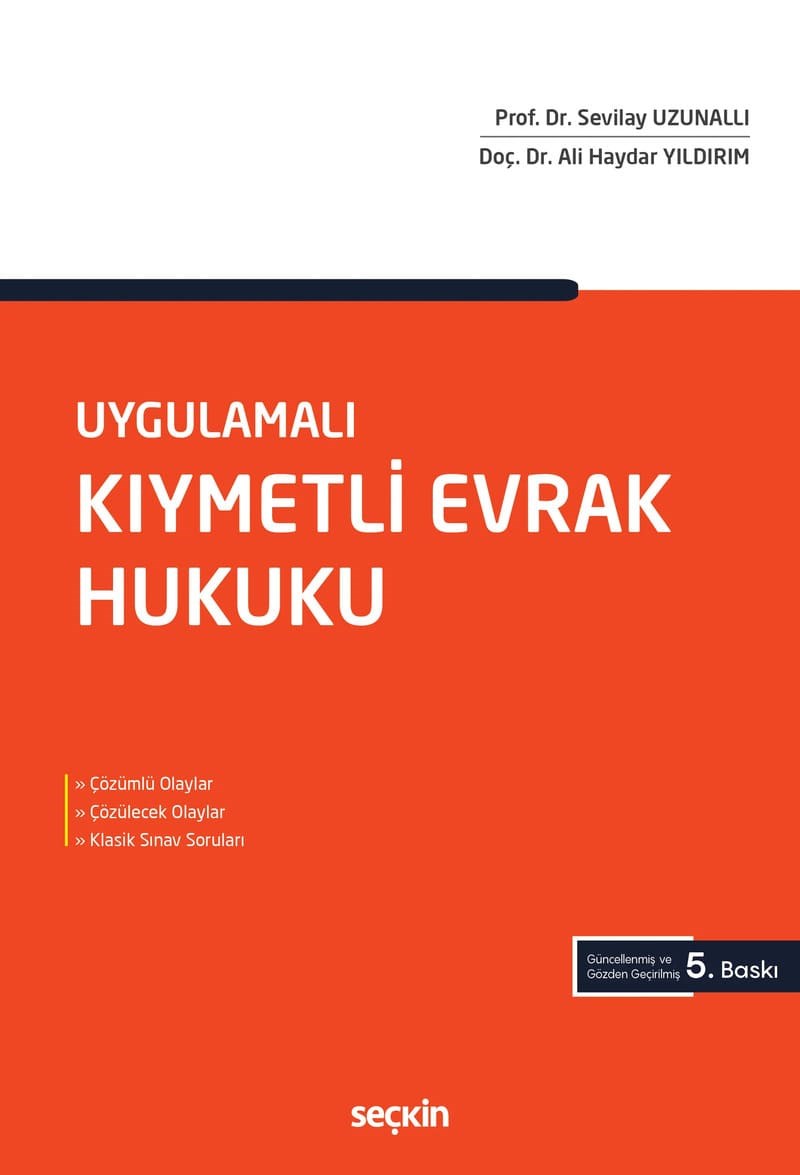 Uygulamalı Kıymetli Evrak Hukuku  kitap kapağı