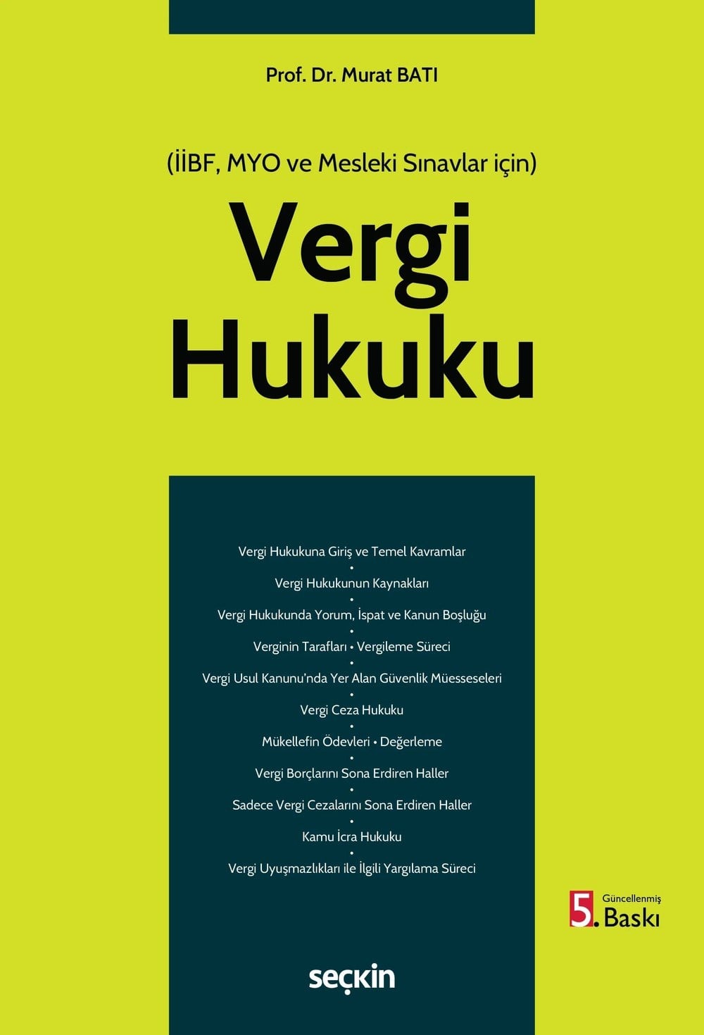 Vergi Hukuku  kitap kapağı