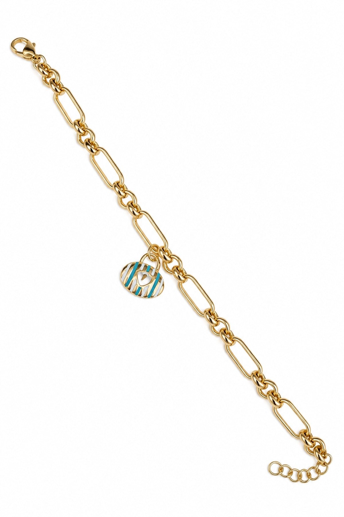 14K Altın Kaplama Anahtar Charm'lı Bileklik