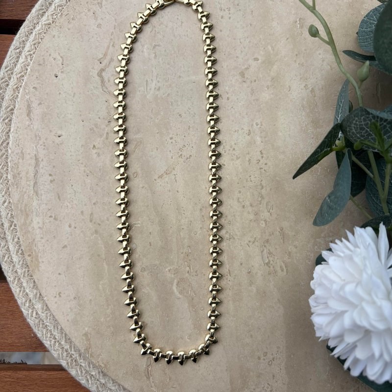 14K Altın Kaplama Damla Model Zincir Kolye