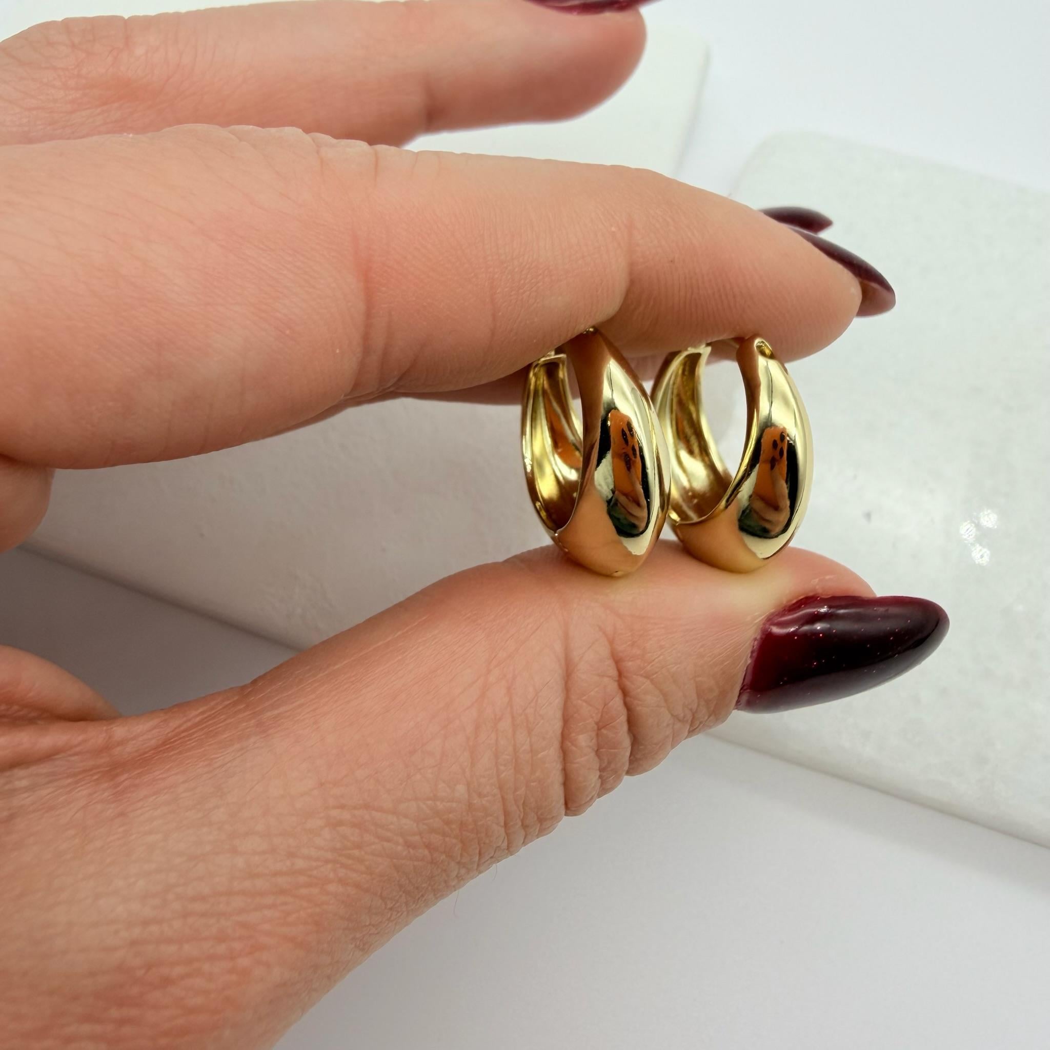 14K Özel Seri Bombeli Gold Küpe 