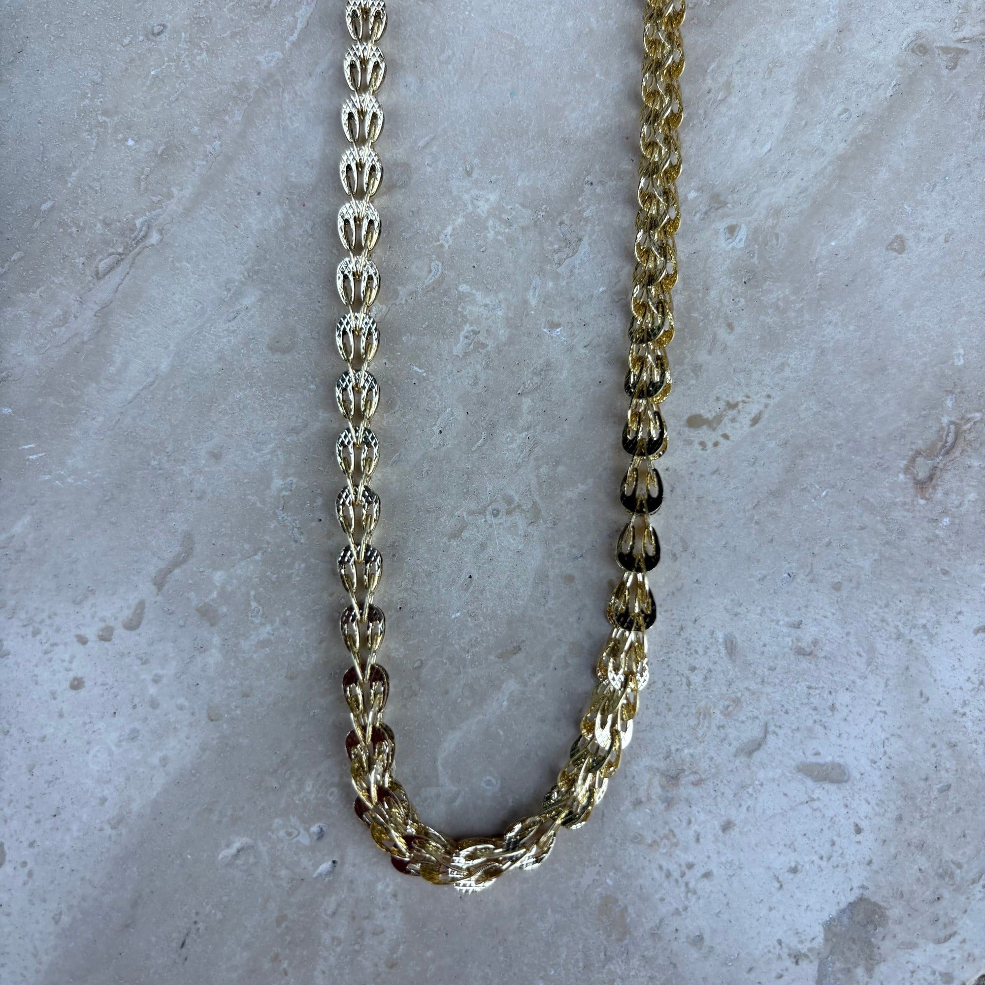 14K Özel Seri Pullu Şık Zincir Kolye