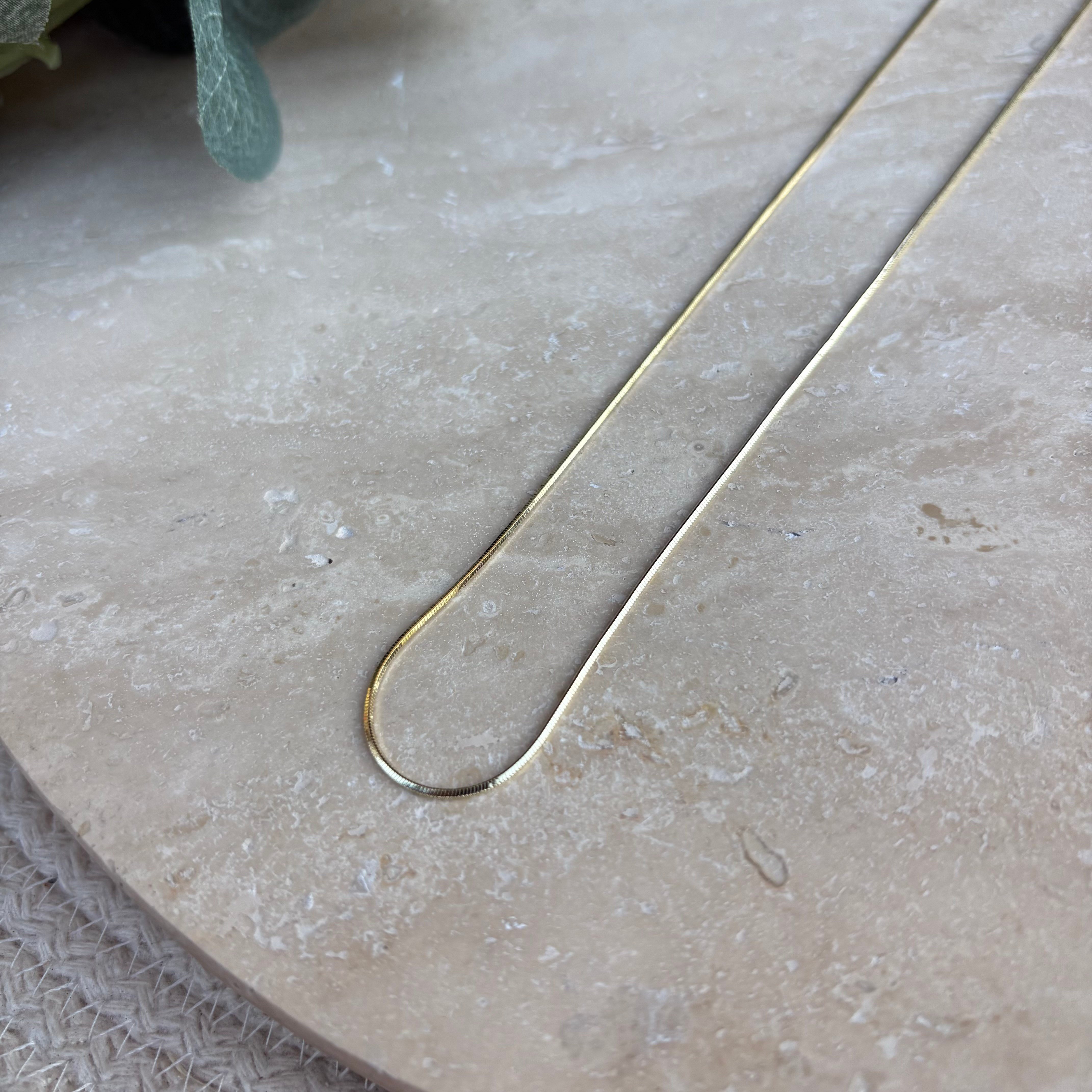 14K Özel Seri Şık Zincir Kolye (90cm)