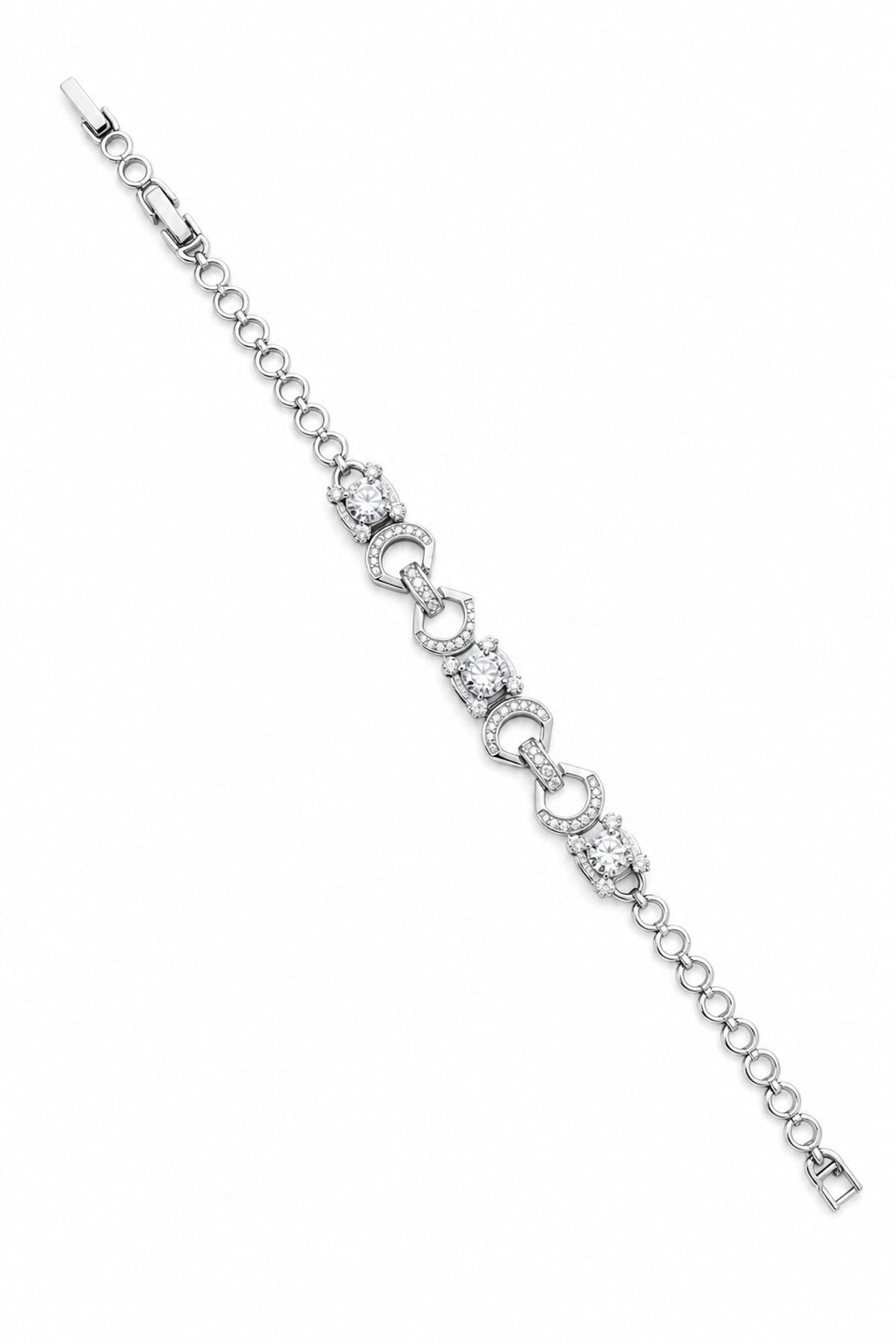 14K Özel Seri Taşlı Bileklik (17+2 cm)