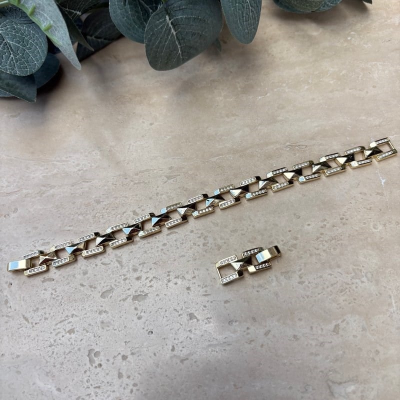 14K Özel Seri Taşlı Gold Bileklik