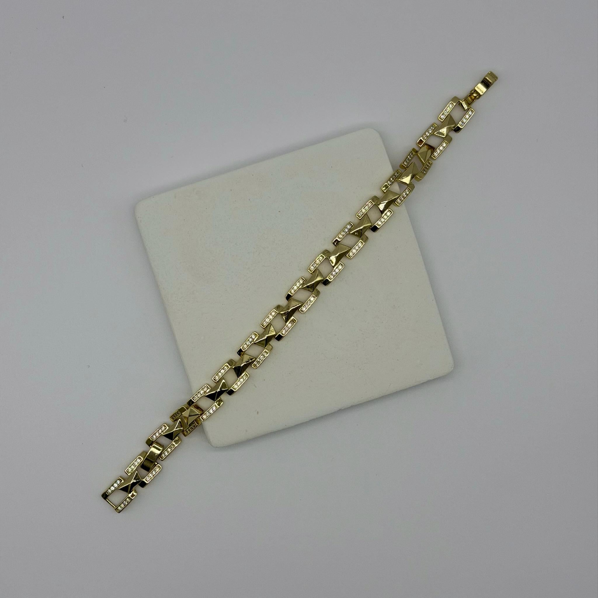 14K Özel Seri Taşlı Gold Bileklik