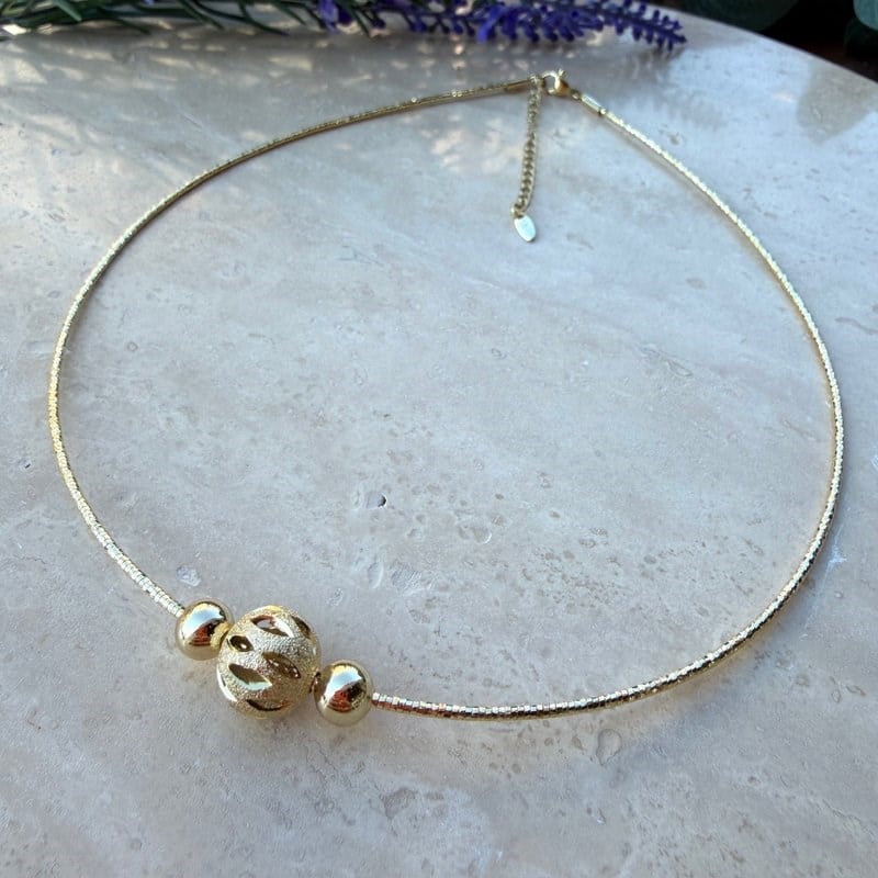 14K Özel Seri Top Uçlu Yumuşak Choker