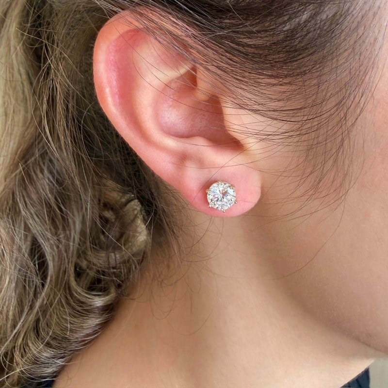 14K Özel Seri Zirkon Taşlı Küpe