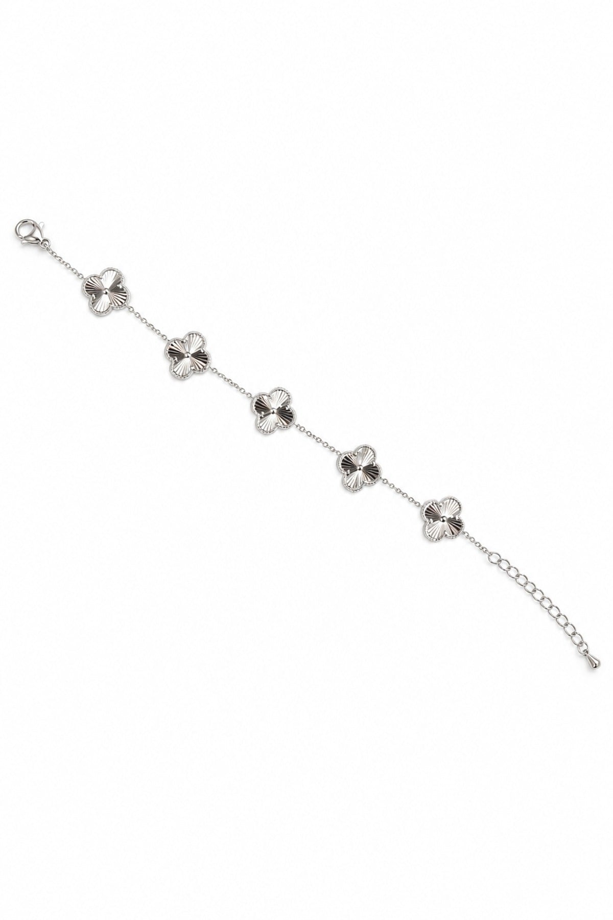 Altın Kaplama Yonca Silver Bileklik (17+5 cm)