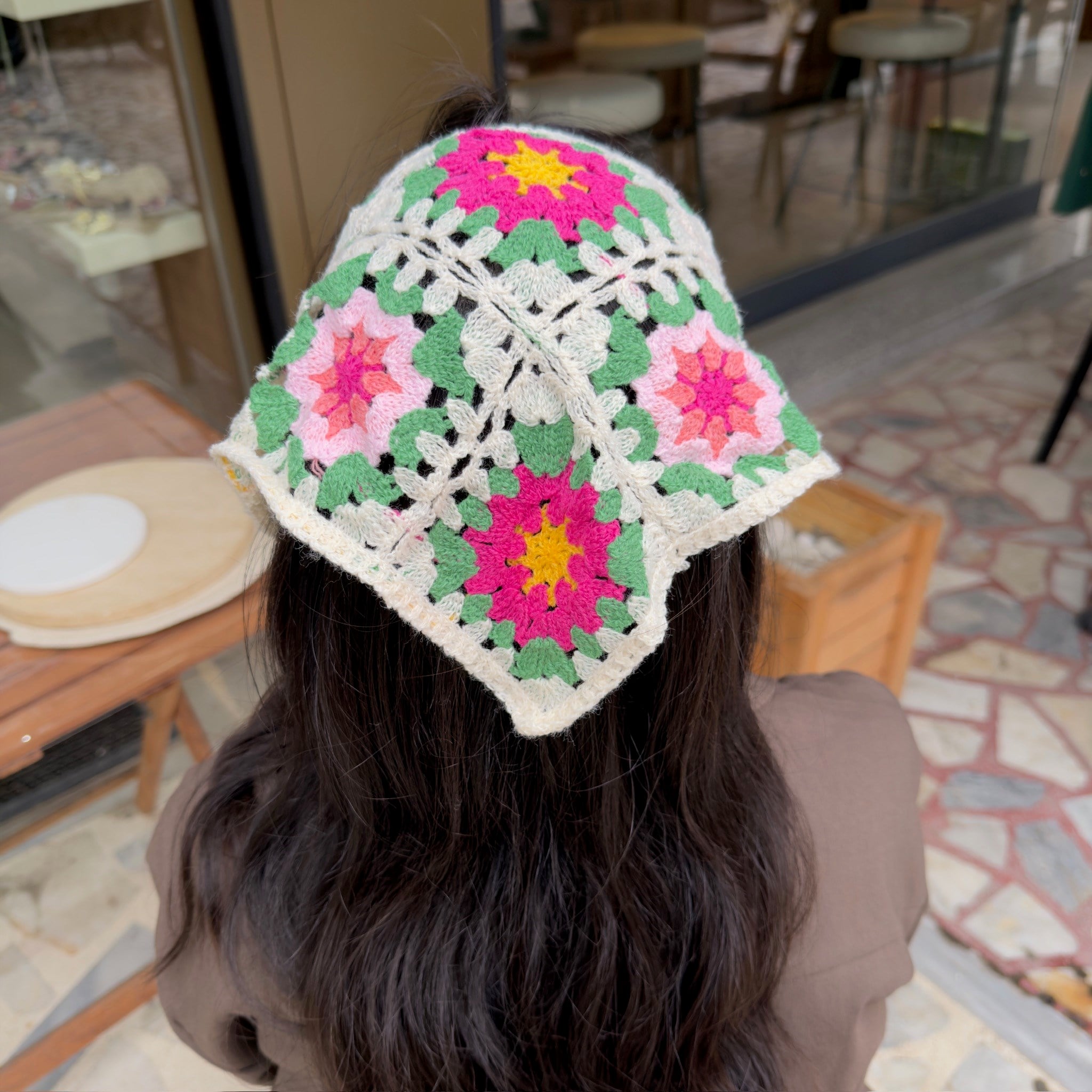 Çiçek Desenli Bandana