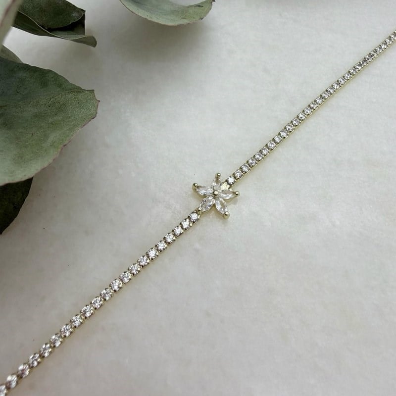 Çiçekli Tamtur Bileklik (17+2 cm)