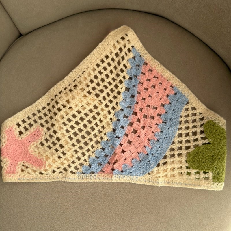 Deniz Yıldızı Desenli Örgü Bandana