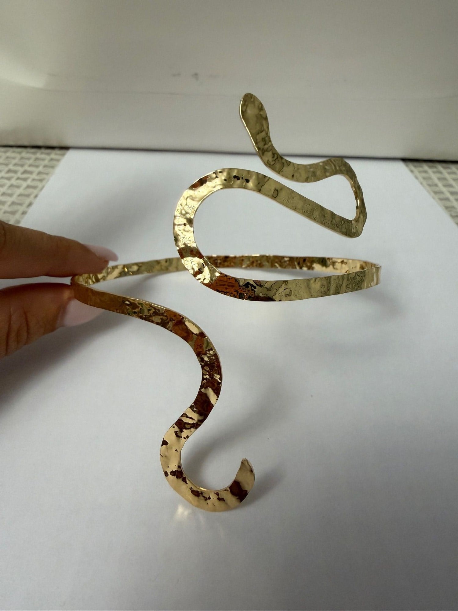 Gold Yılan Motif Dövme Pazu Bileklik