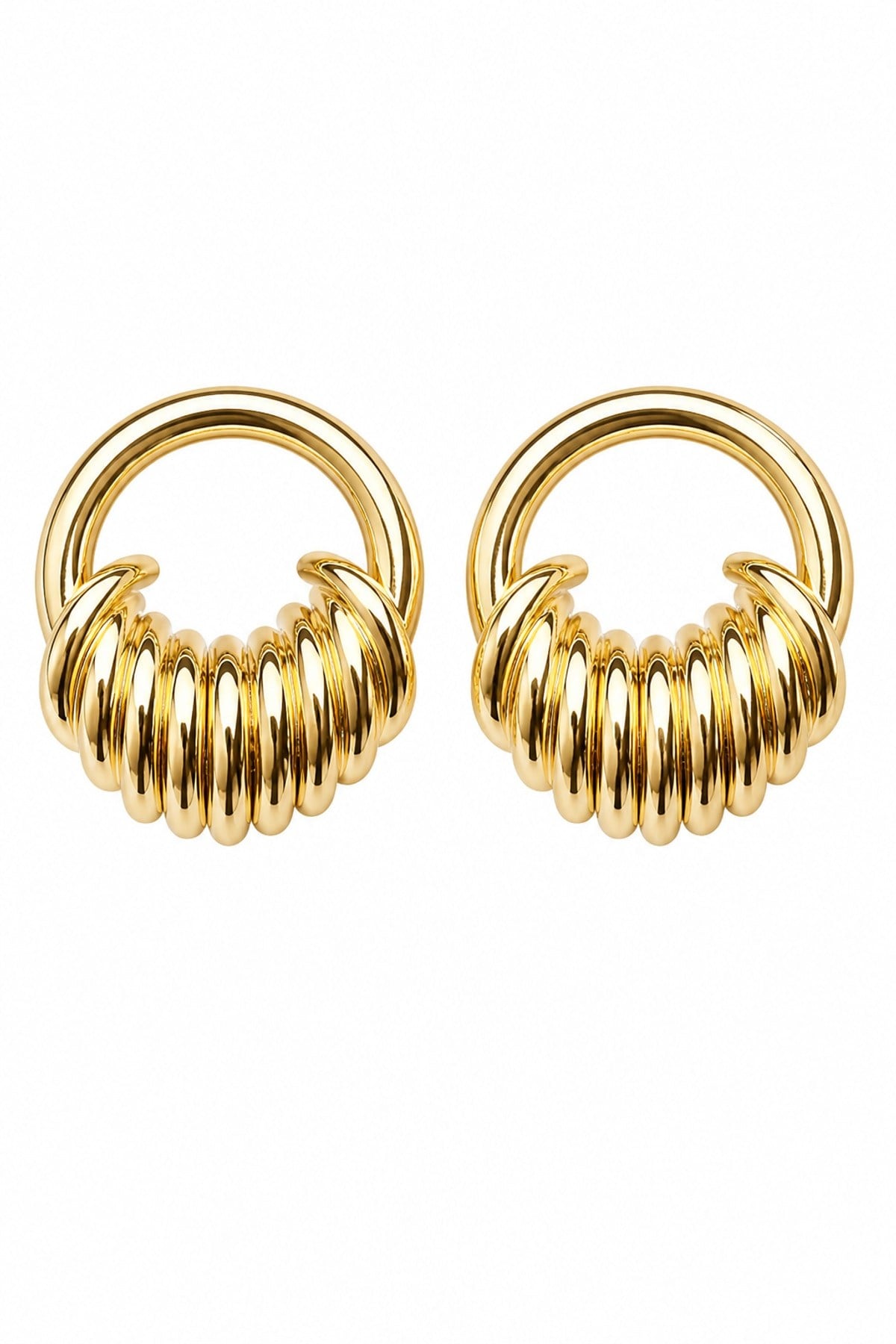 Halka Sarmallı Küpe (Gold)