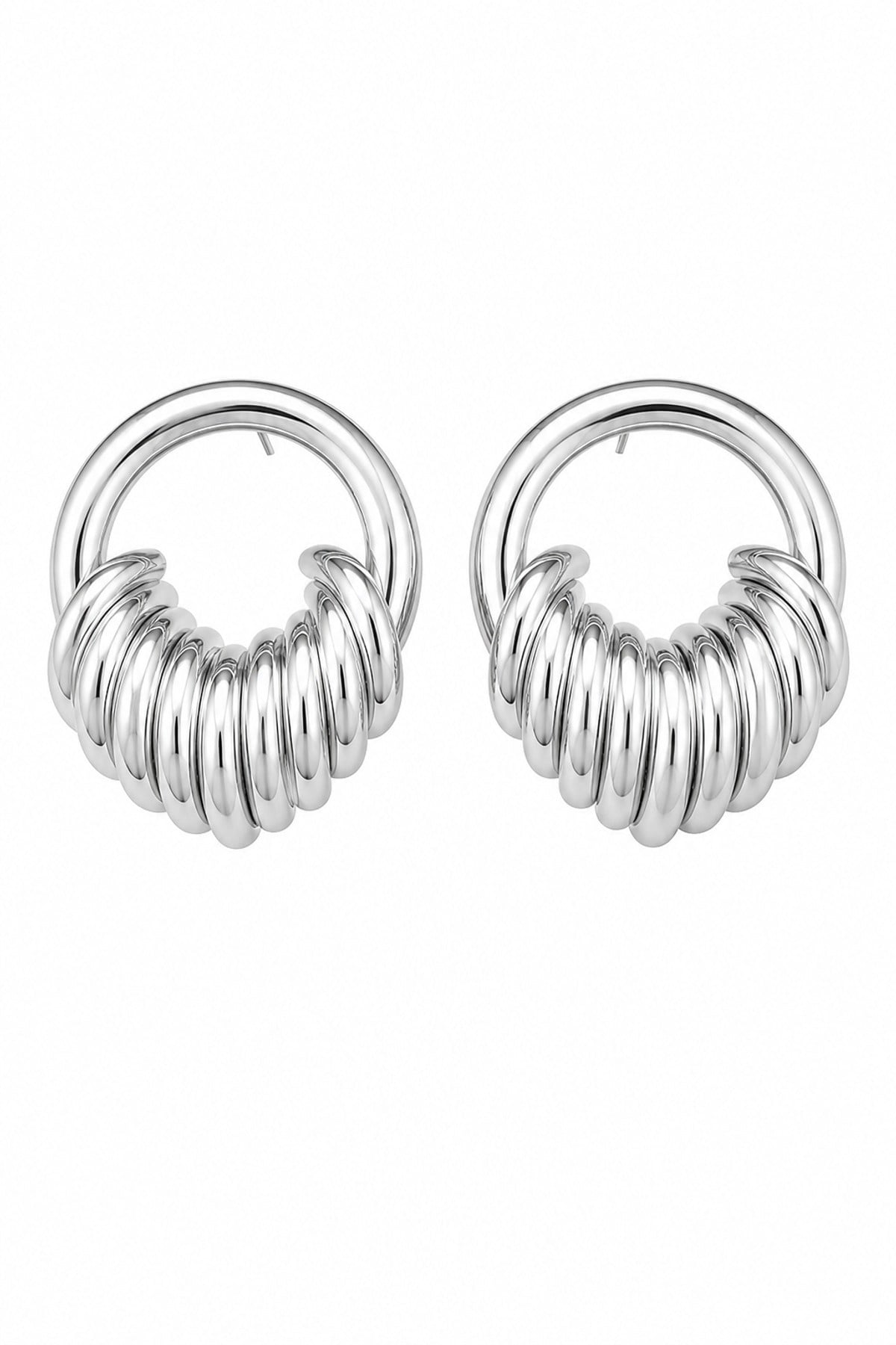 Halka Sarmallı Küpe (Silver)