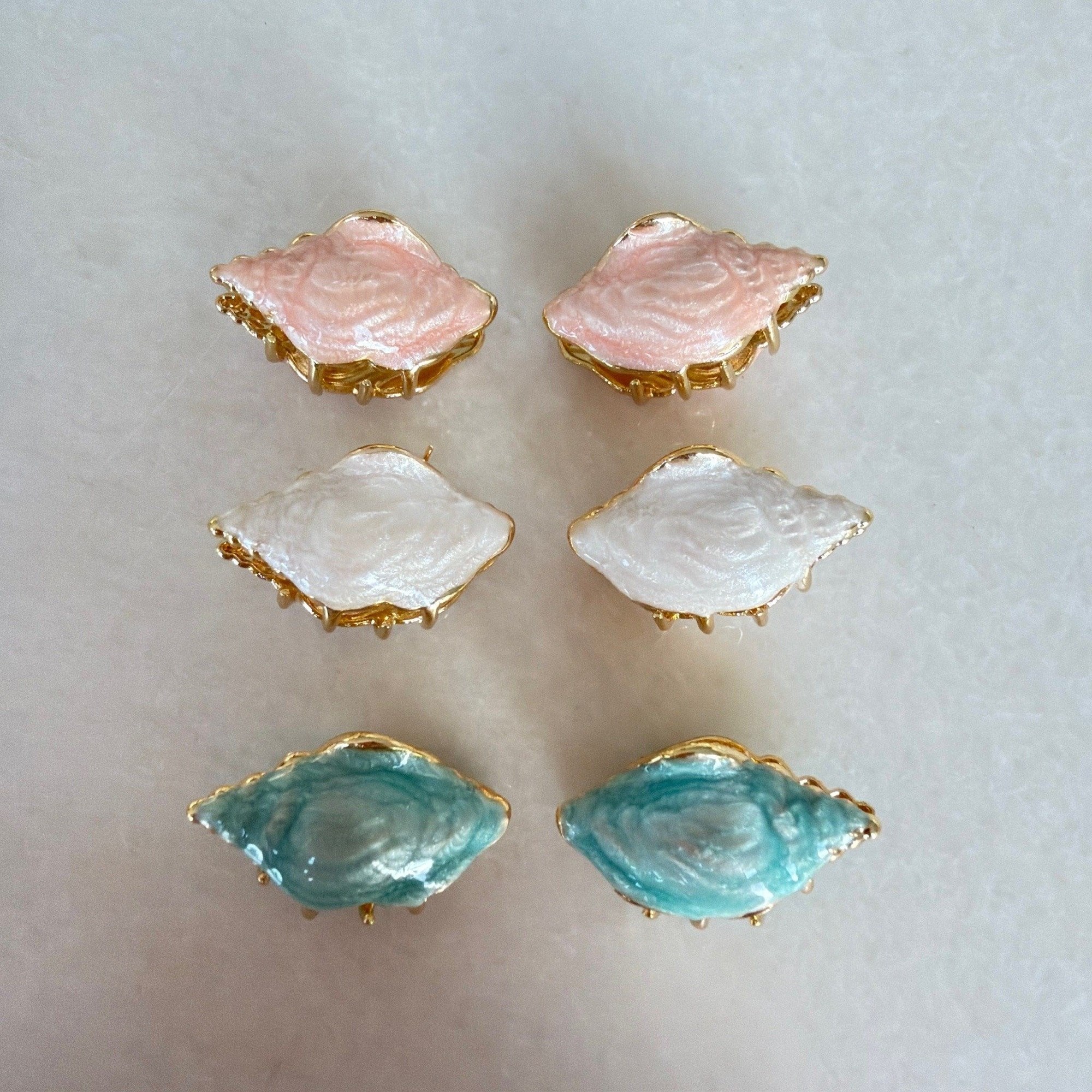 İkili Deniz Kabuğu Mini Metal - Pembe