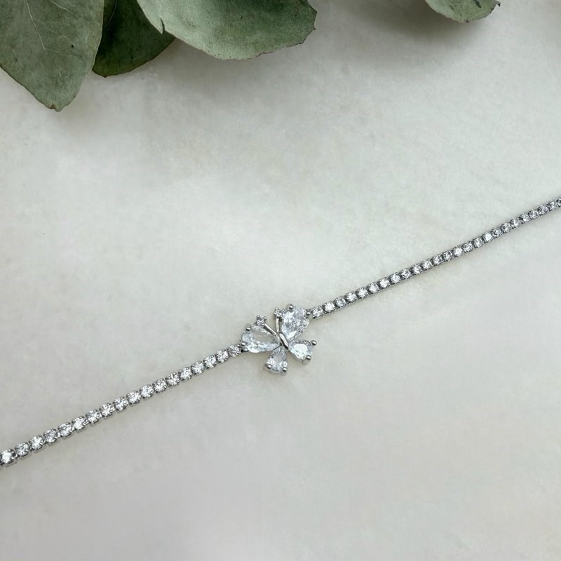 Kelebek Taşlı Tamtur Bileklik (17+2 cm)