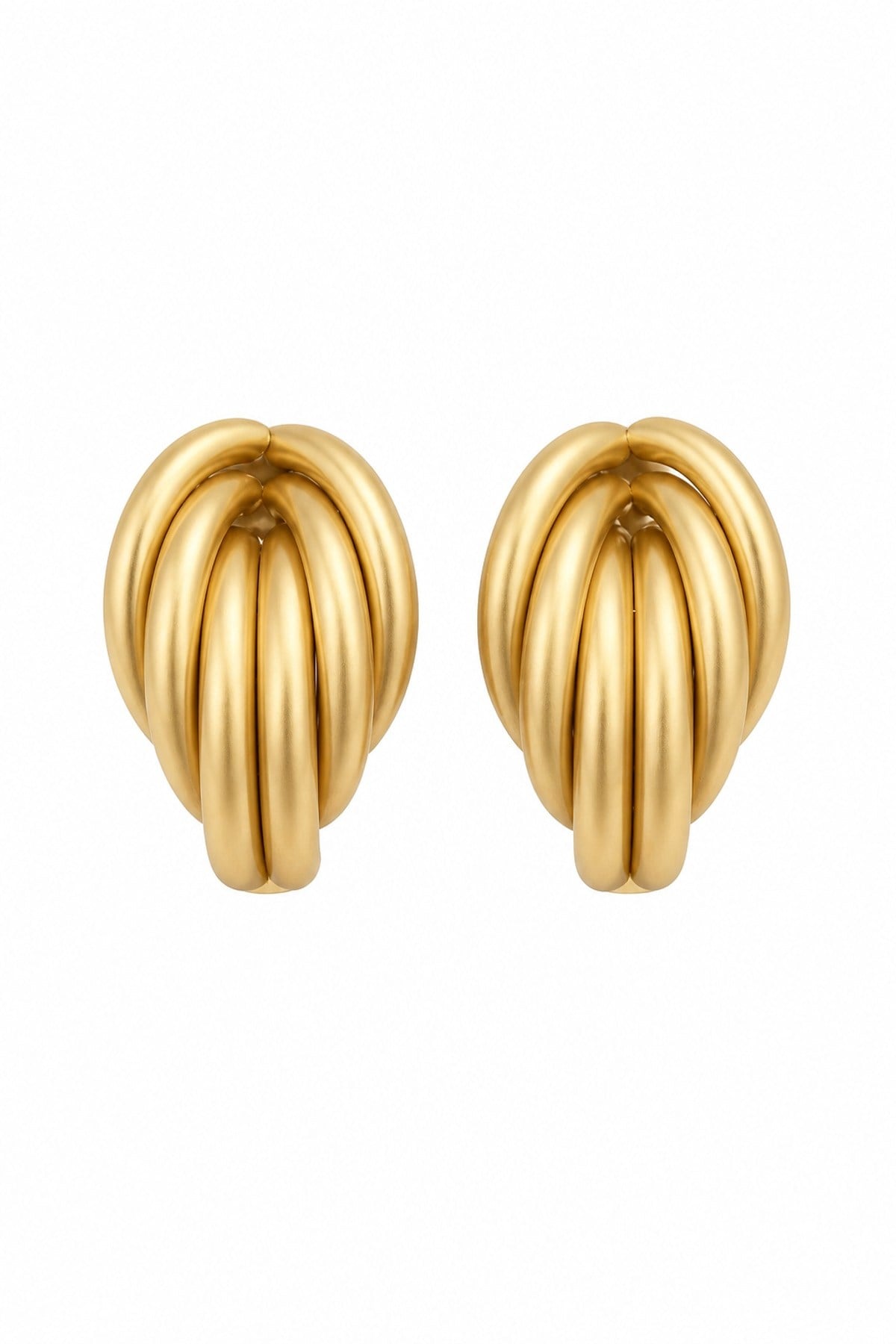 Mat Gold Banana Küpe