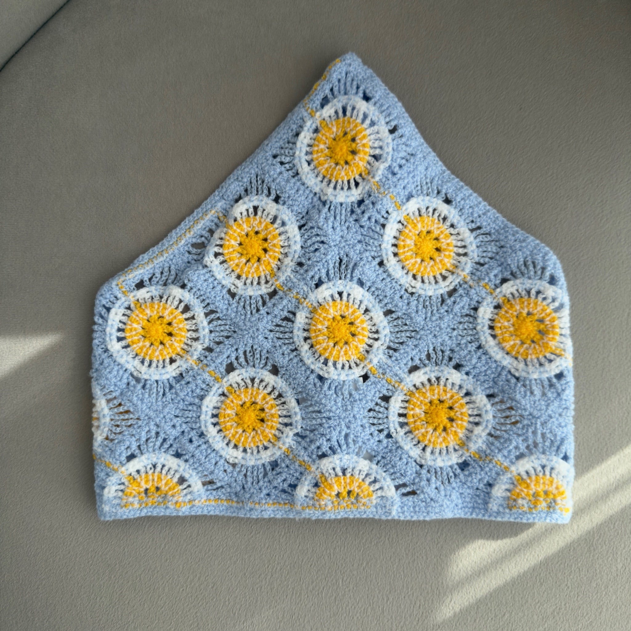 Papatya Desenli Bandana