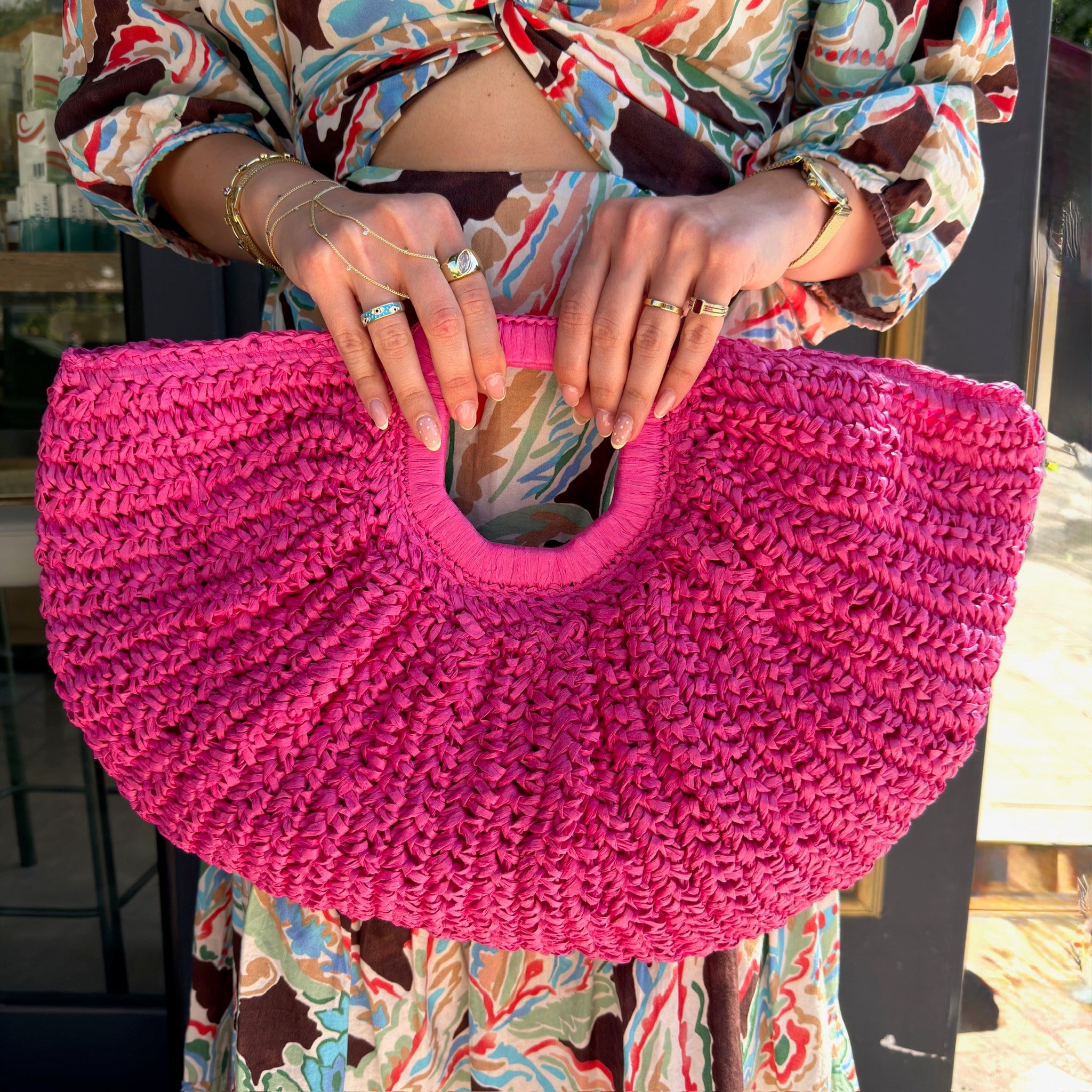 Pembe Yelpaze Çanta