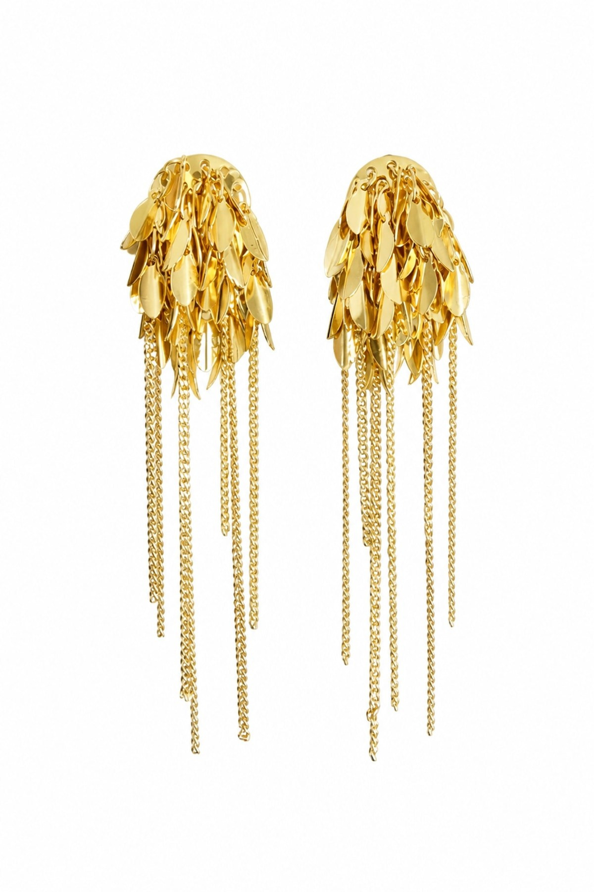 Saçak Gold Küpe