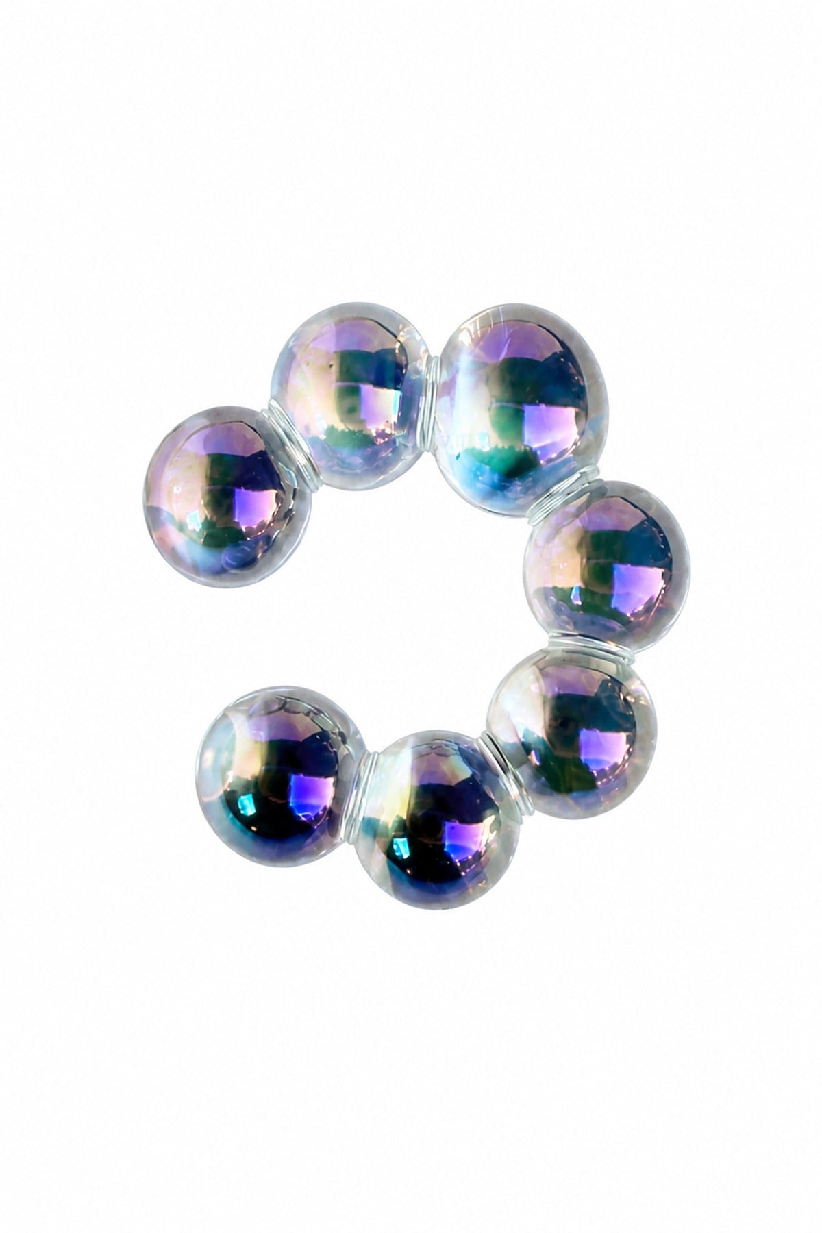 Şeffaf Hologram Boncuk earcuff