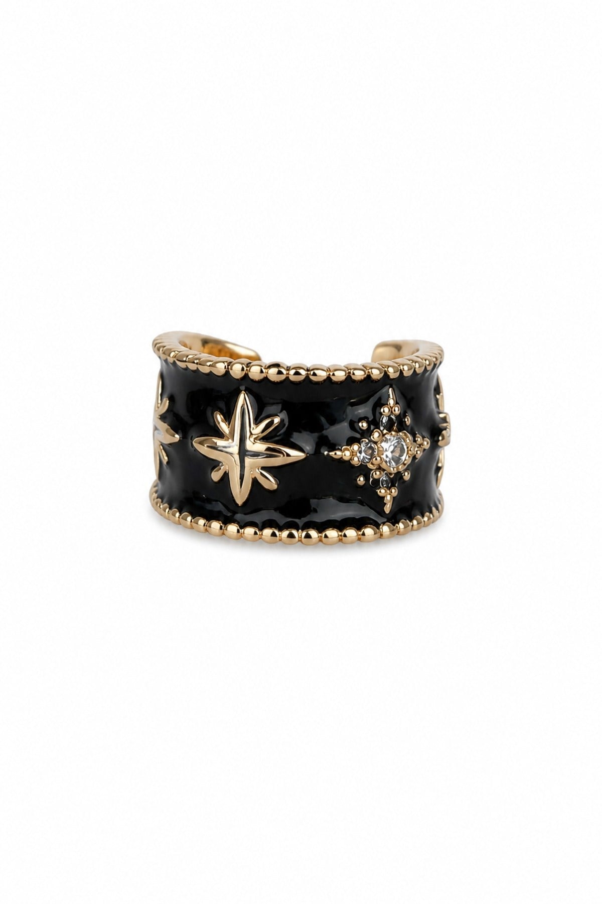 Siyah Mineli Kutup Yıldızı Earcuff
