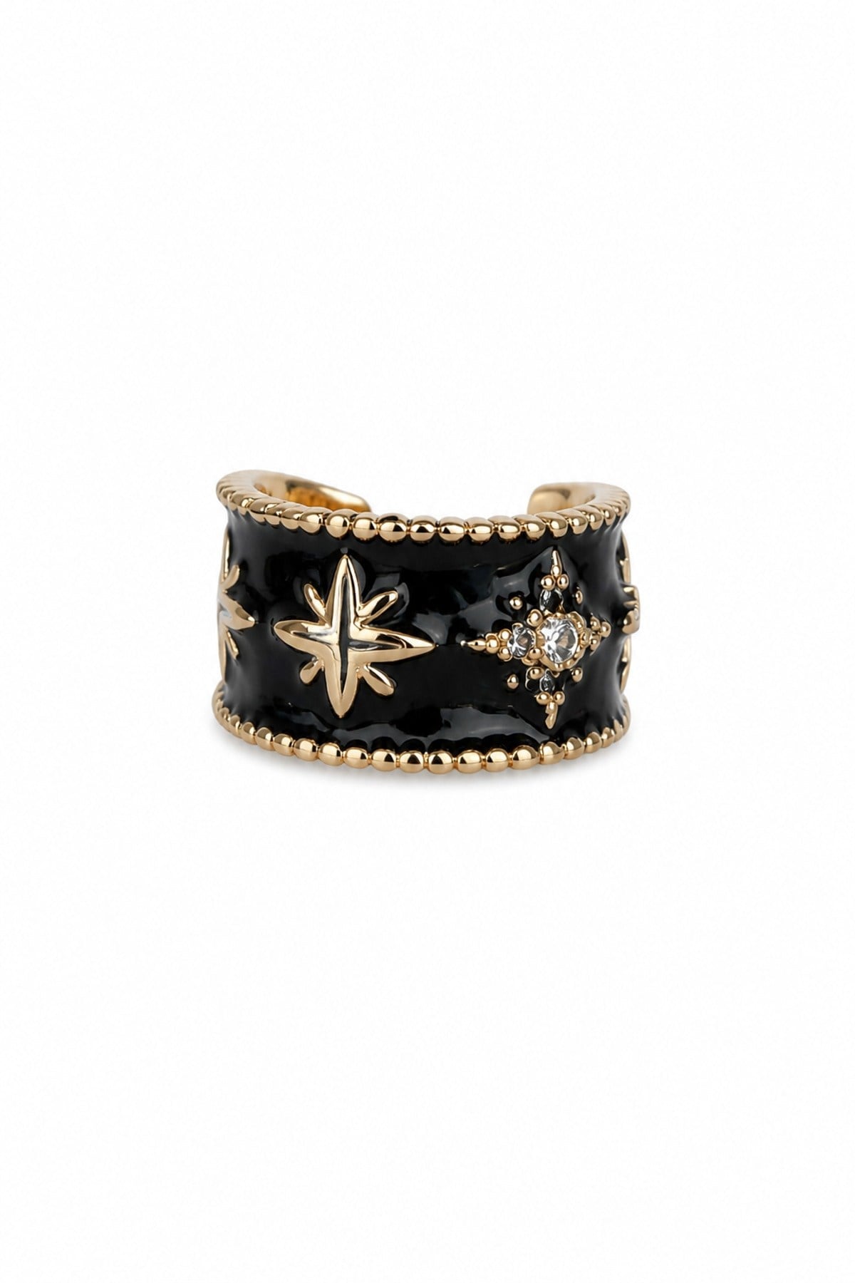 Siyah Mineli Kutup Yıldızı Earcuff
