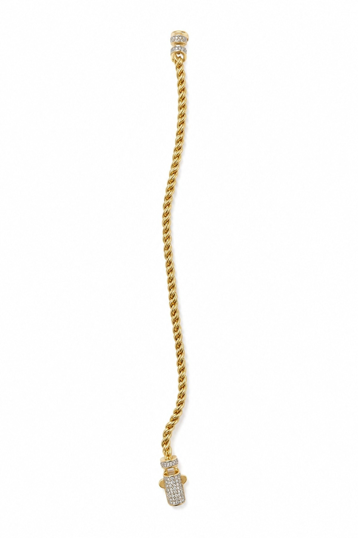 Taş Klipsli Burgu Model Bileklik (17+2 cm)