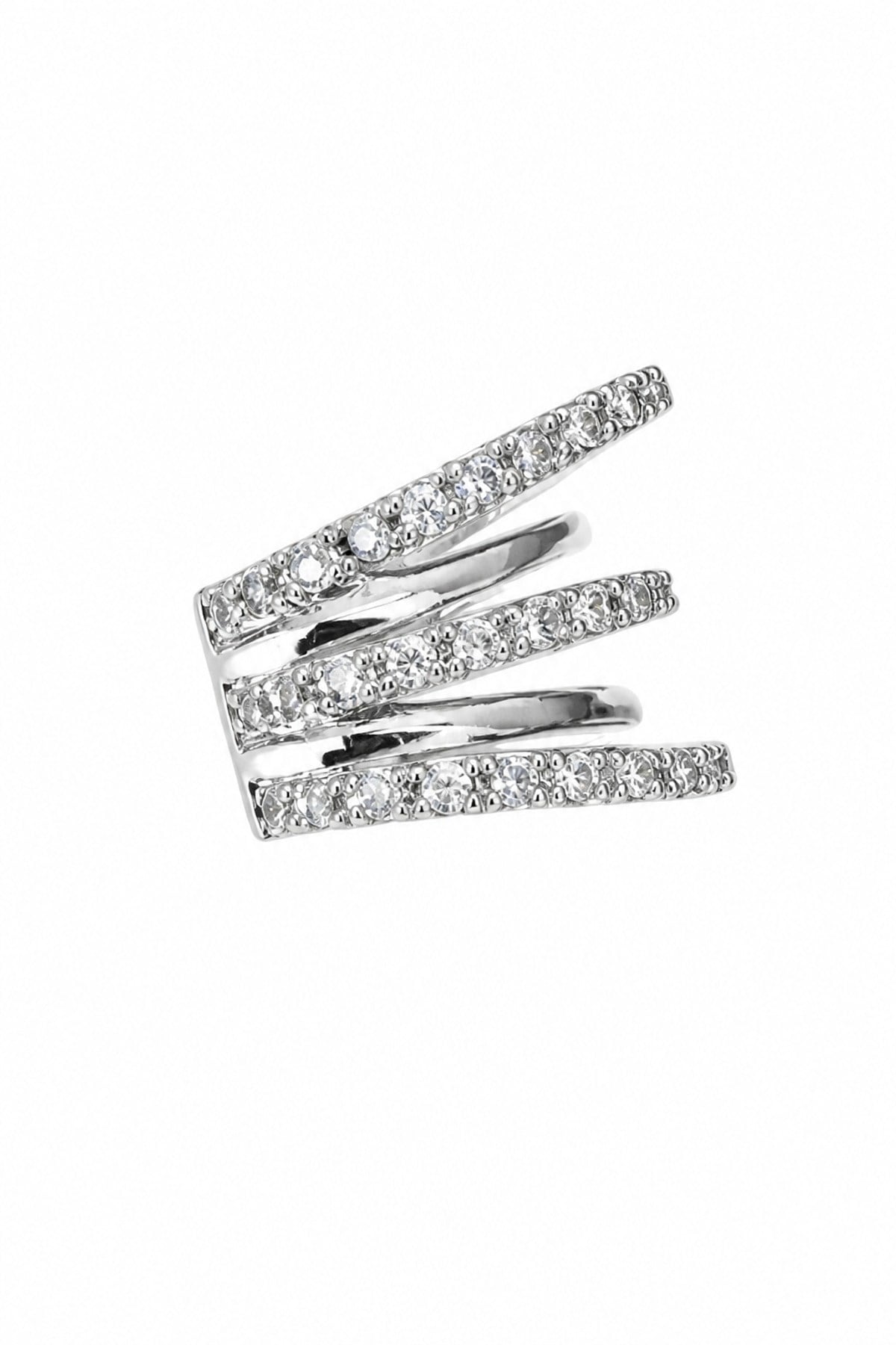 Taşlı Silver Zarif Earcuff