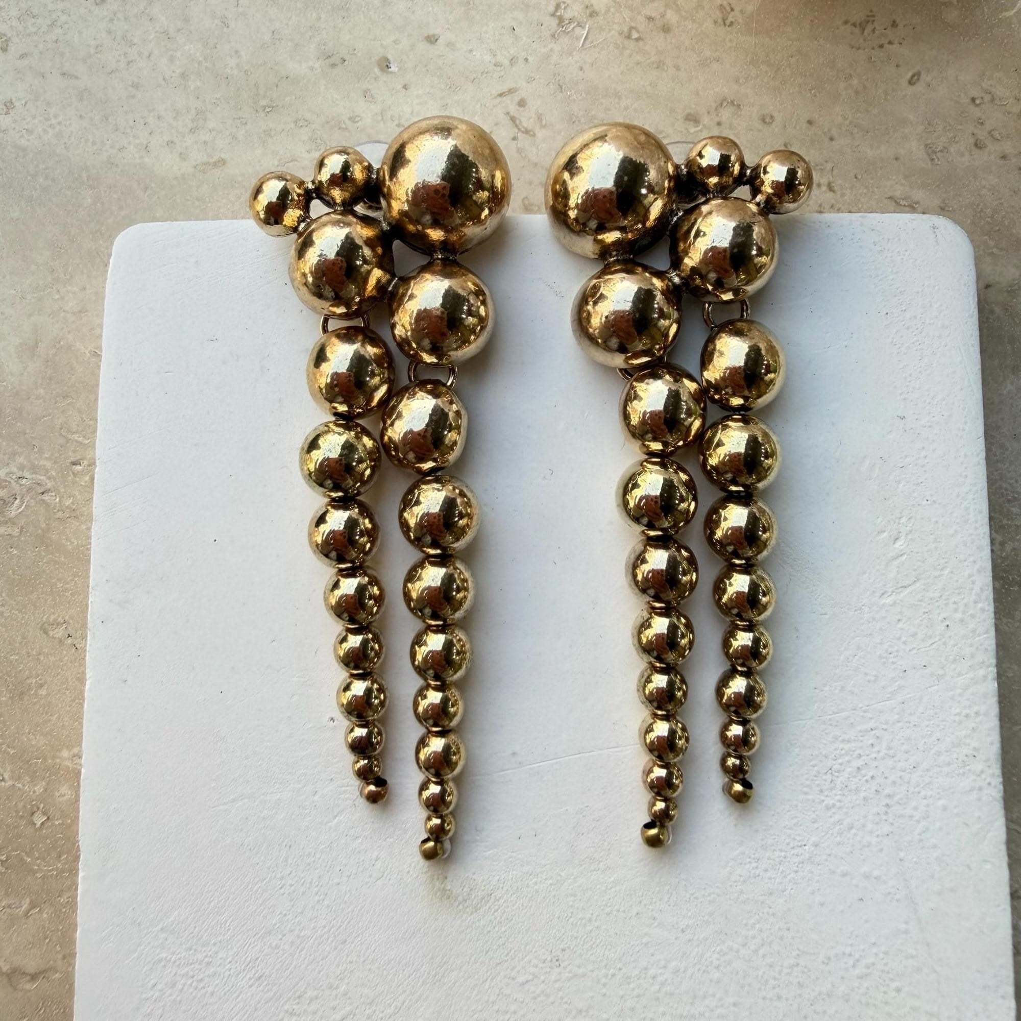 ZR Bubble Sallantılı Küpe (Gold)