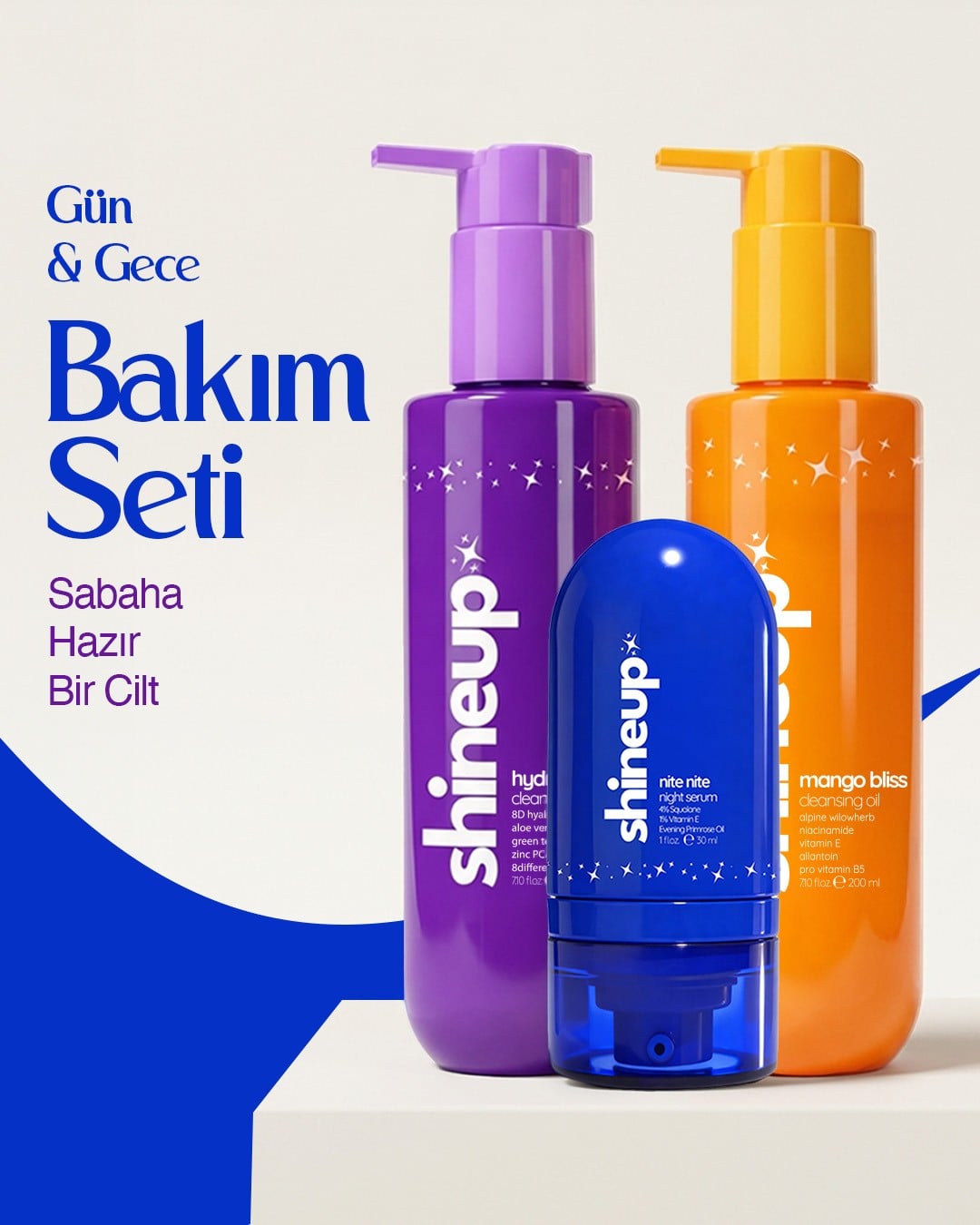 Gün ve Gece Bakım Seti Mango Bliss, Hydra Clean, Nite Nite