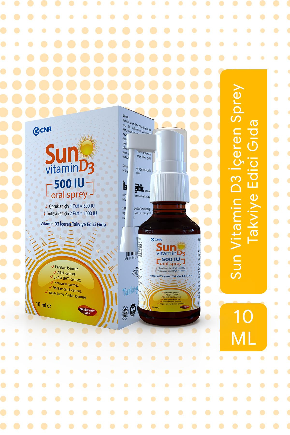Sun Vitamin D3 İçeren Sprey Takviye Edici Gıda 10 ml