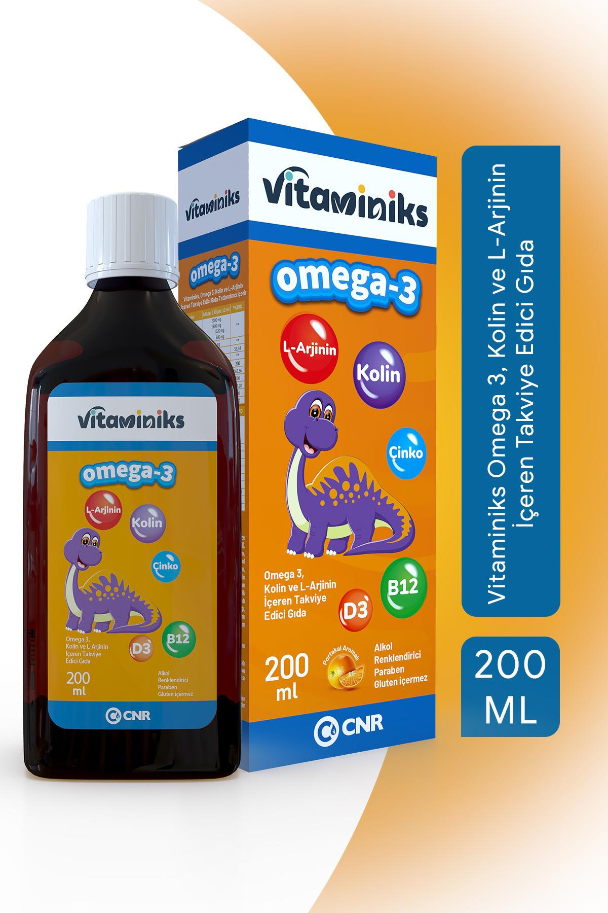 Vitaminiks Omega 3, Kolin ve L-Arjinin İçeren Takviye Edici Gıda
