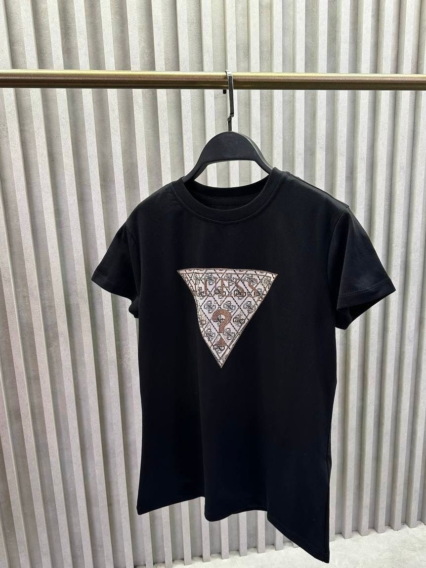 GSS SİYAH  KAHVE TAŞLI KADIN  T SHIRT